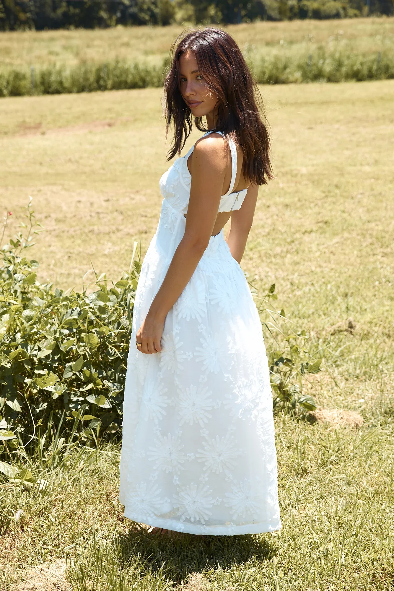 Porcelain Princess Maxi Dress White - luluinthesky