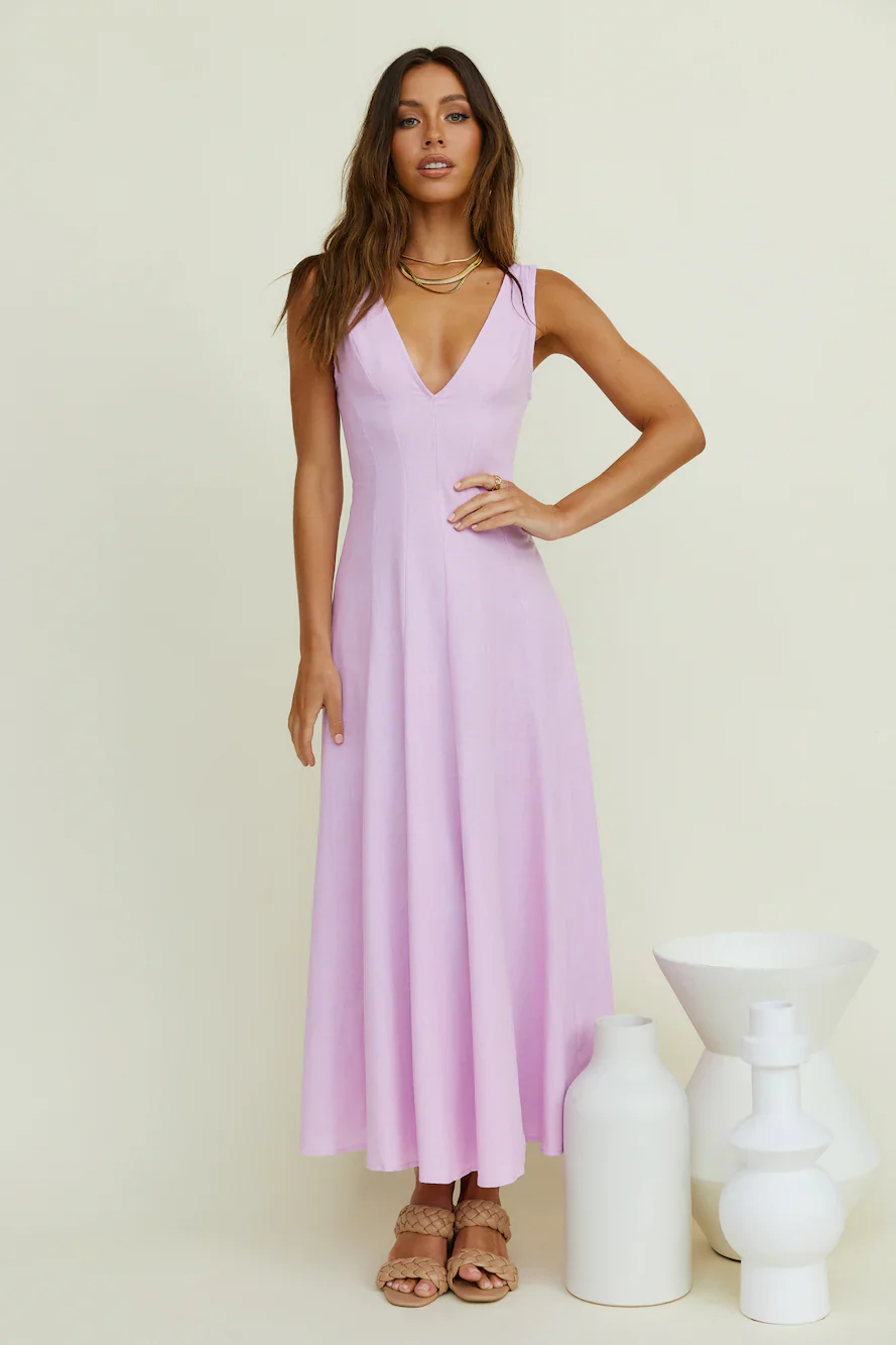 Open Meadows Maxi Dress Lilac - luluinthesky