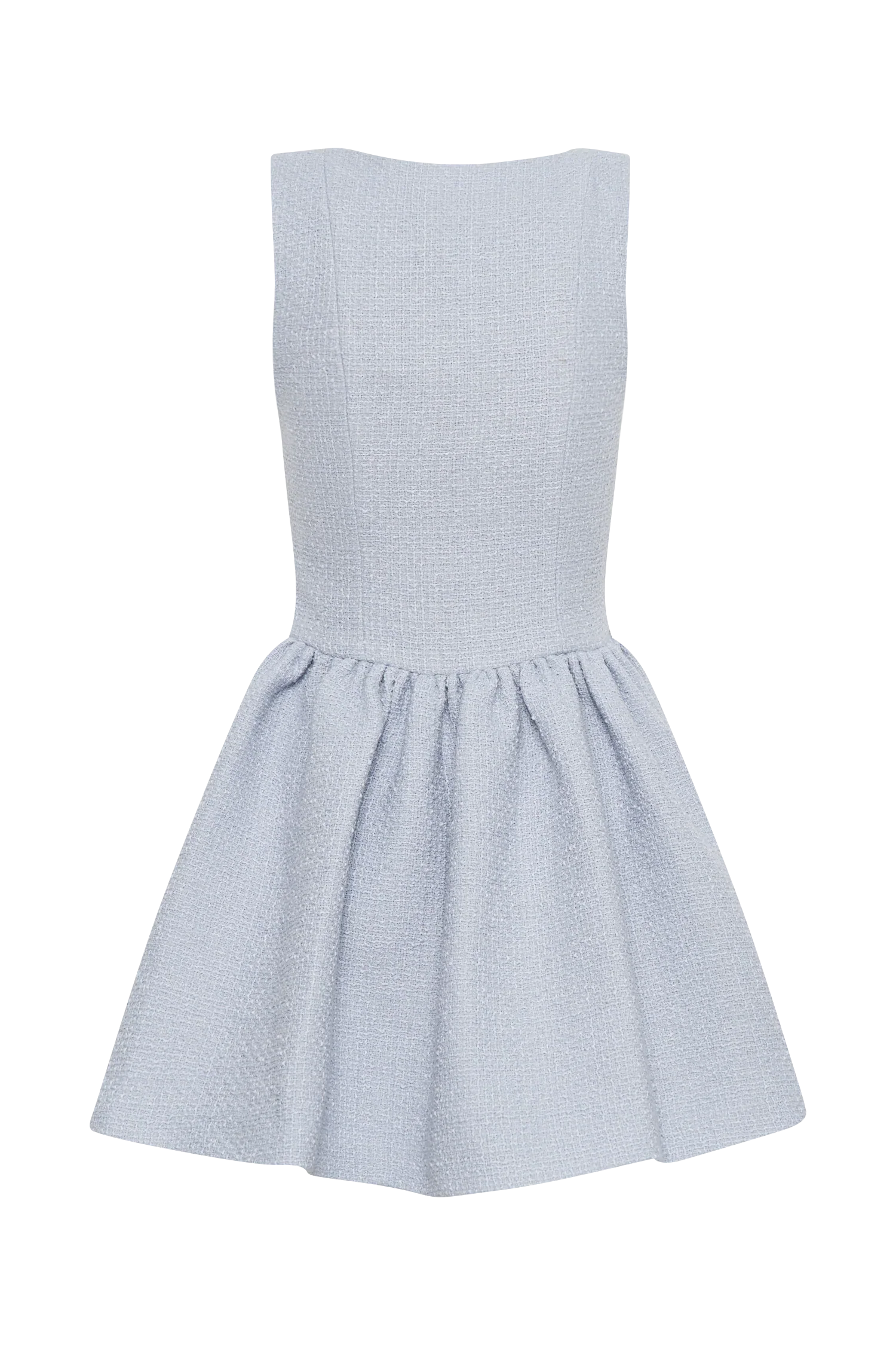 Jennifer Boucle Mini Dress - Sky Blue - luluinthesky