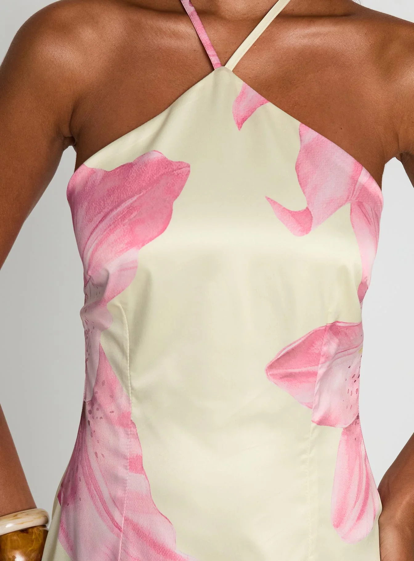 Gardens Of Eden Halter Mini Dress Multi - luluinthesky