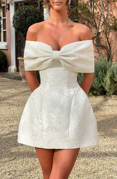 Raquel Mini Dress - Ivory - luluinthesky