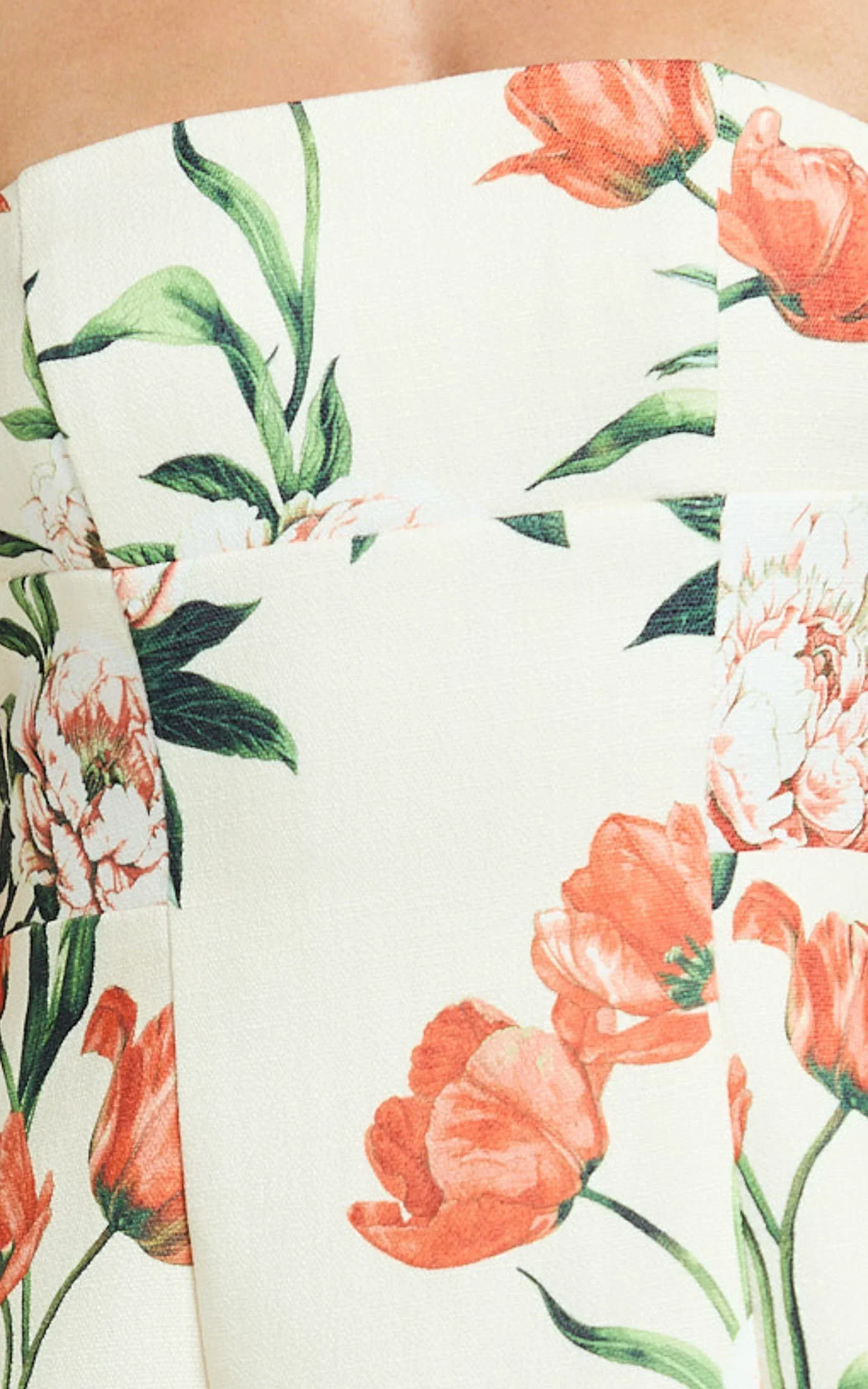 Catharine Mini Dress Strapless A Line Dress in Rustic Floral - luluinthesky