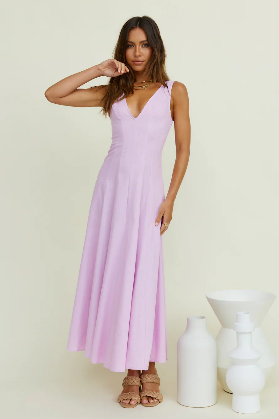 Open Meadows Maxi Dress Lilac - luluinthesky