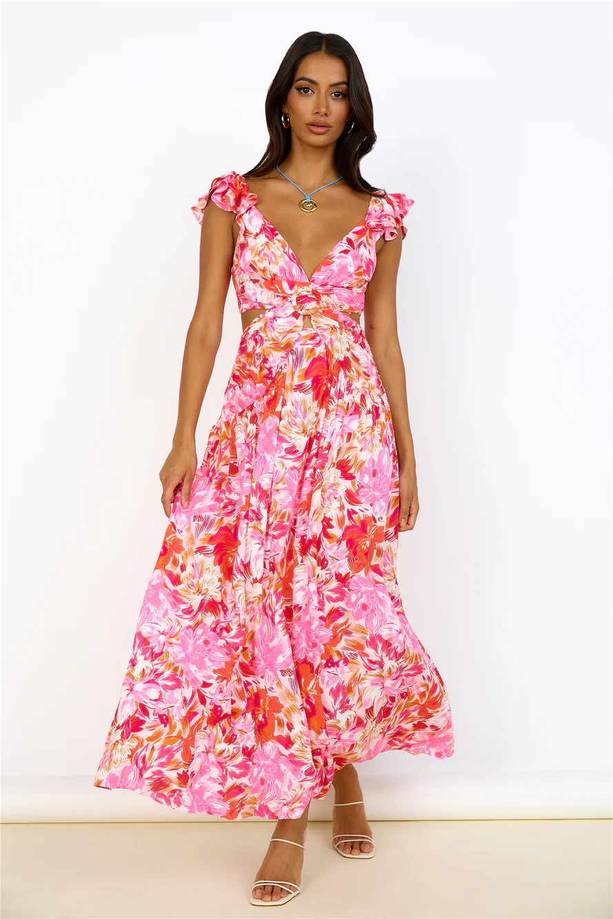 Life Of The Party Maxi Dress Pink - luluinthesky