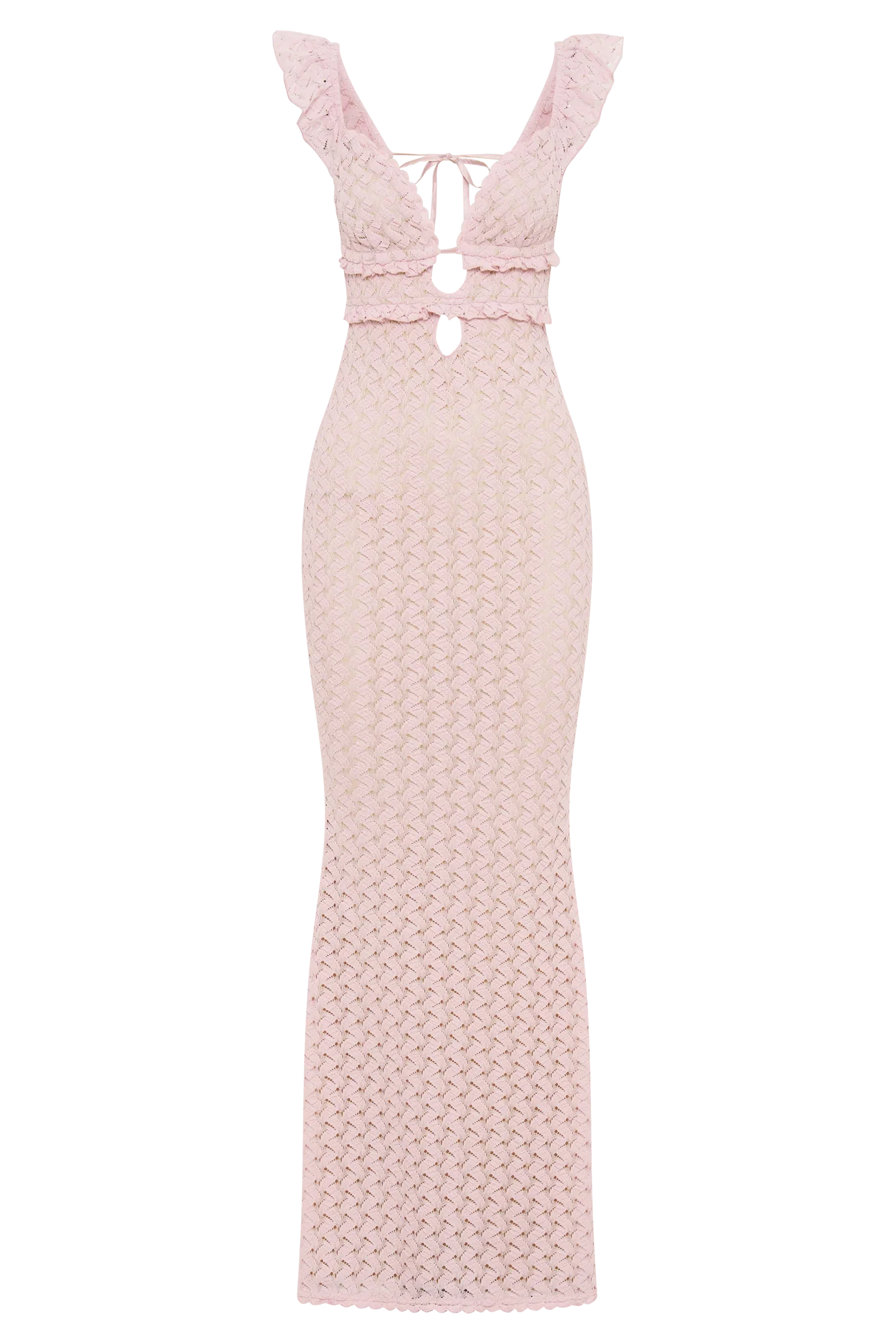Ezra Lace Maxi Dress - Powder Pink - luluinthesky