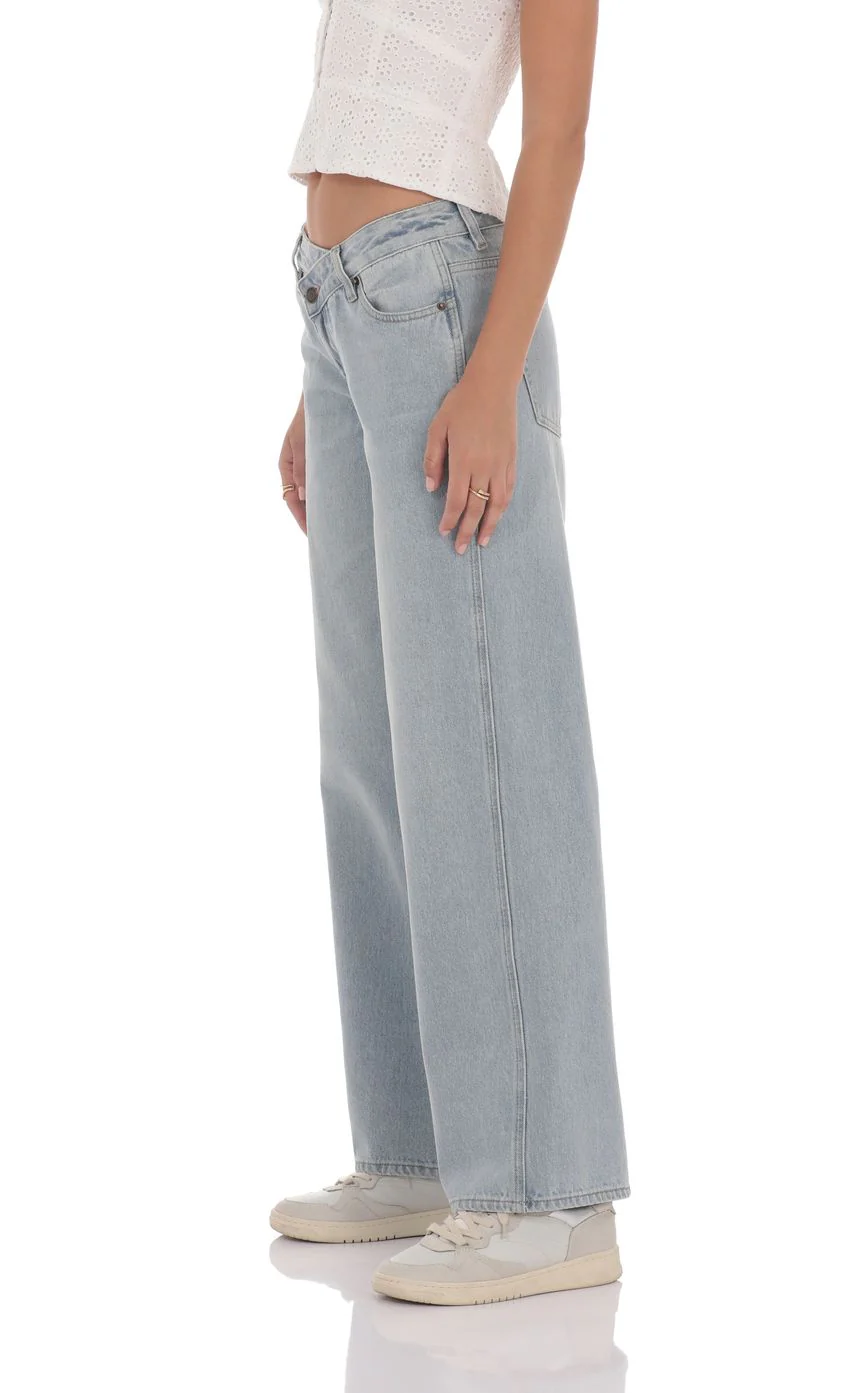 Low Rise Cross Jeans in Blue - luluinthesky