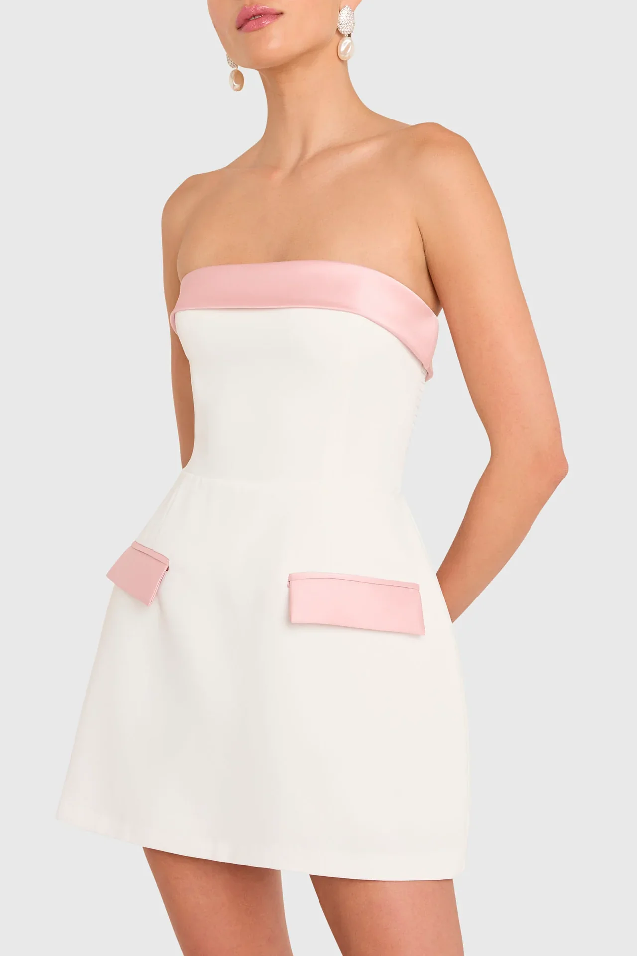 Majestic Masquerade Mini Dress White - luluinthesky