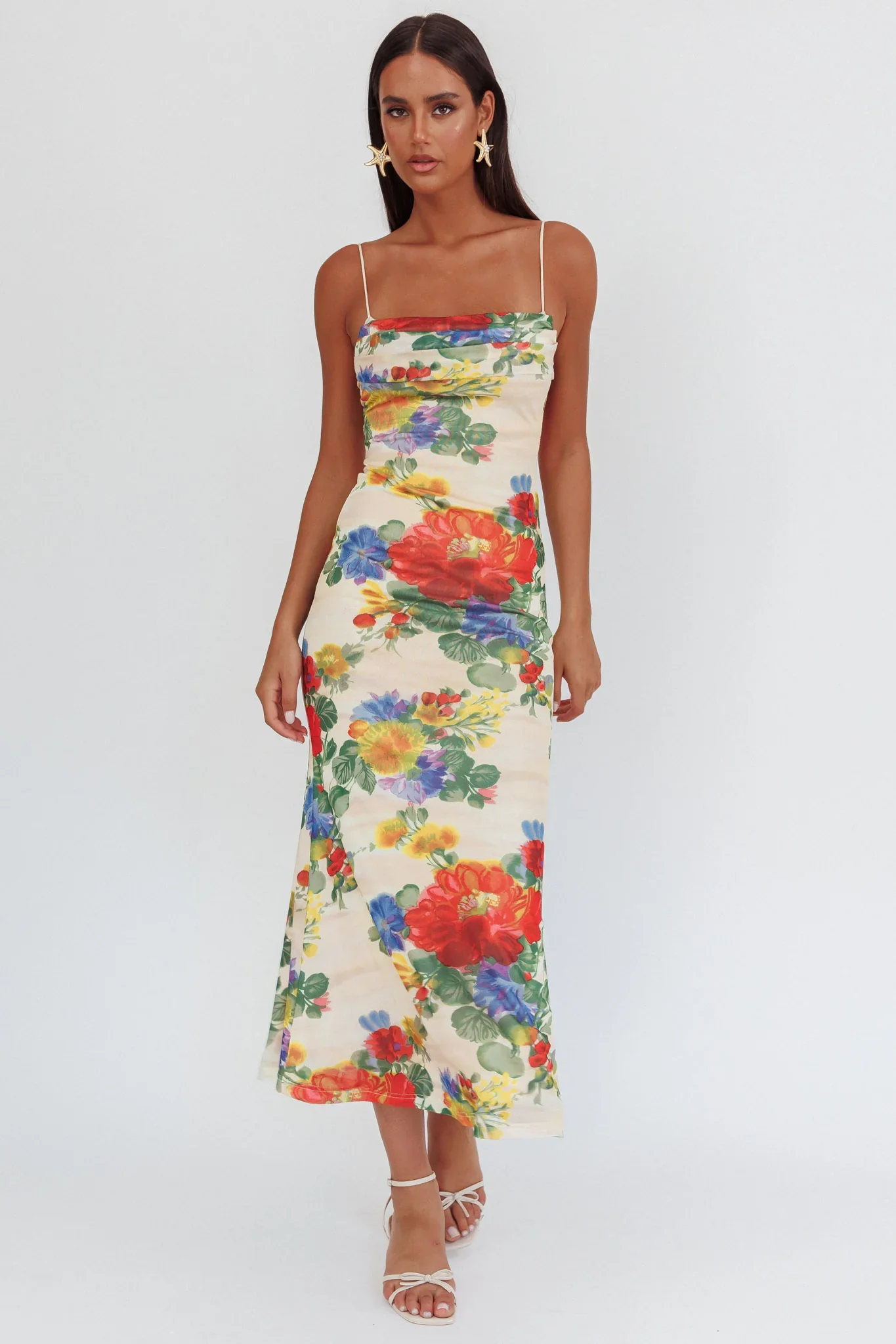 Days Ahead Mesh Overlay Maxi Dress Floral Pink - luluinthesky