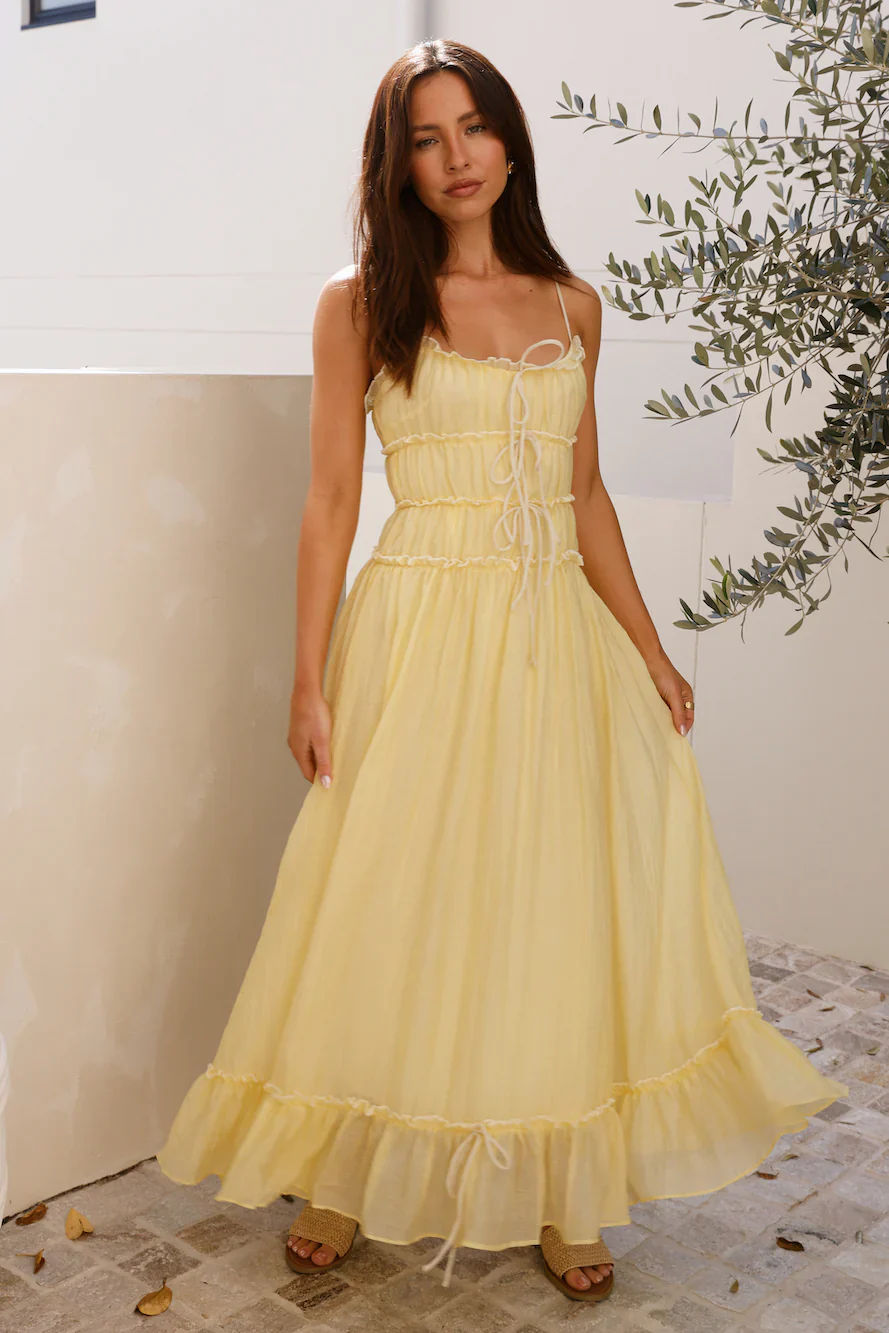 Understand It Maxi Dress Yellow - luluinthesky