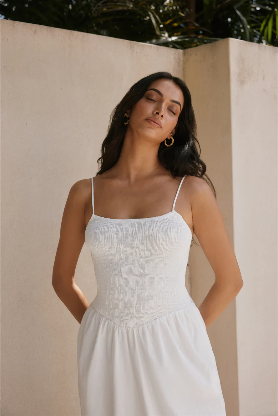 Whispering Willow Maxi Dress White - luluinthesky