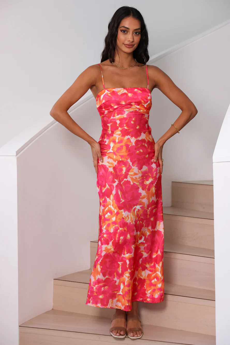 Starry Haze Midi Dress Pink - luluinthesky