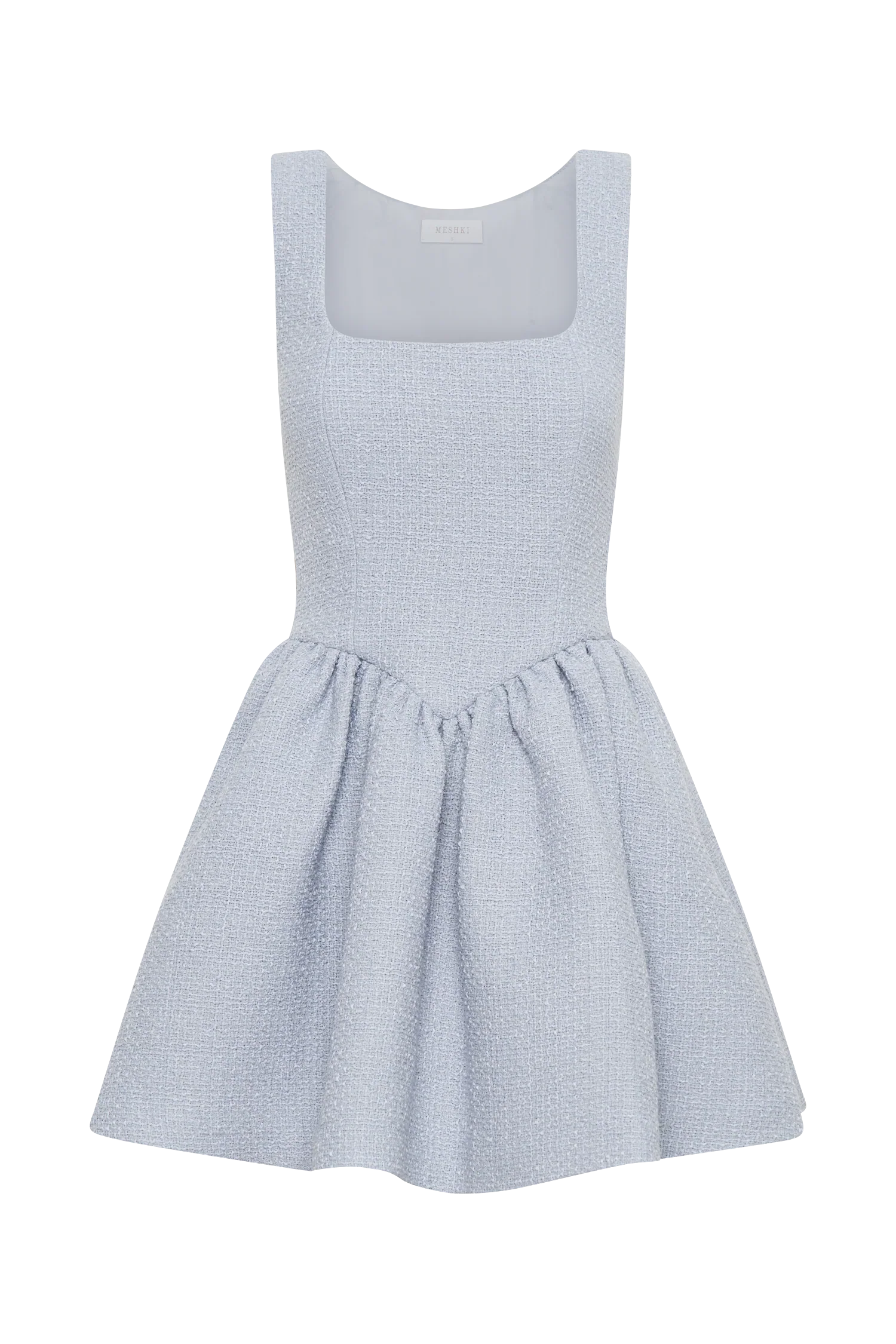 Jennifer Boucle Mini Dress - Sky Blue - luluinthesky