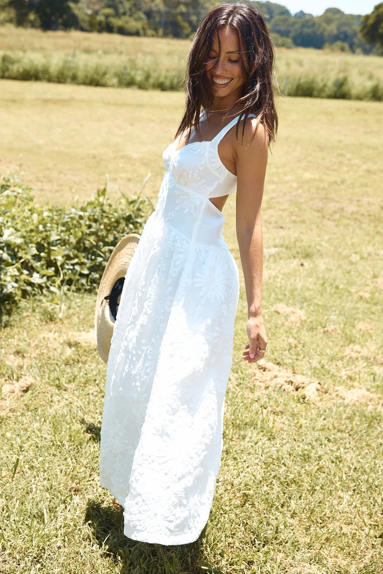 Porcelain Princess Maxi Dress White - luluinthesky