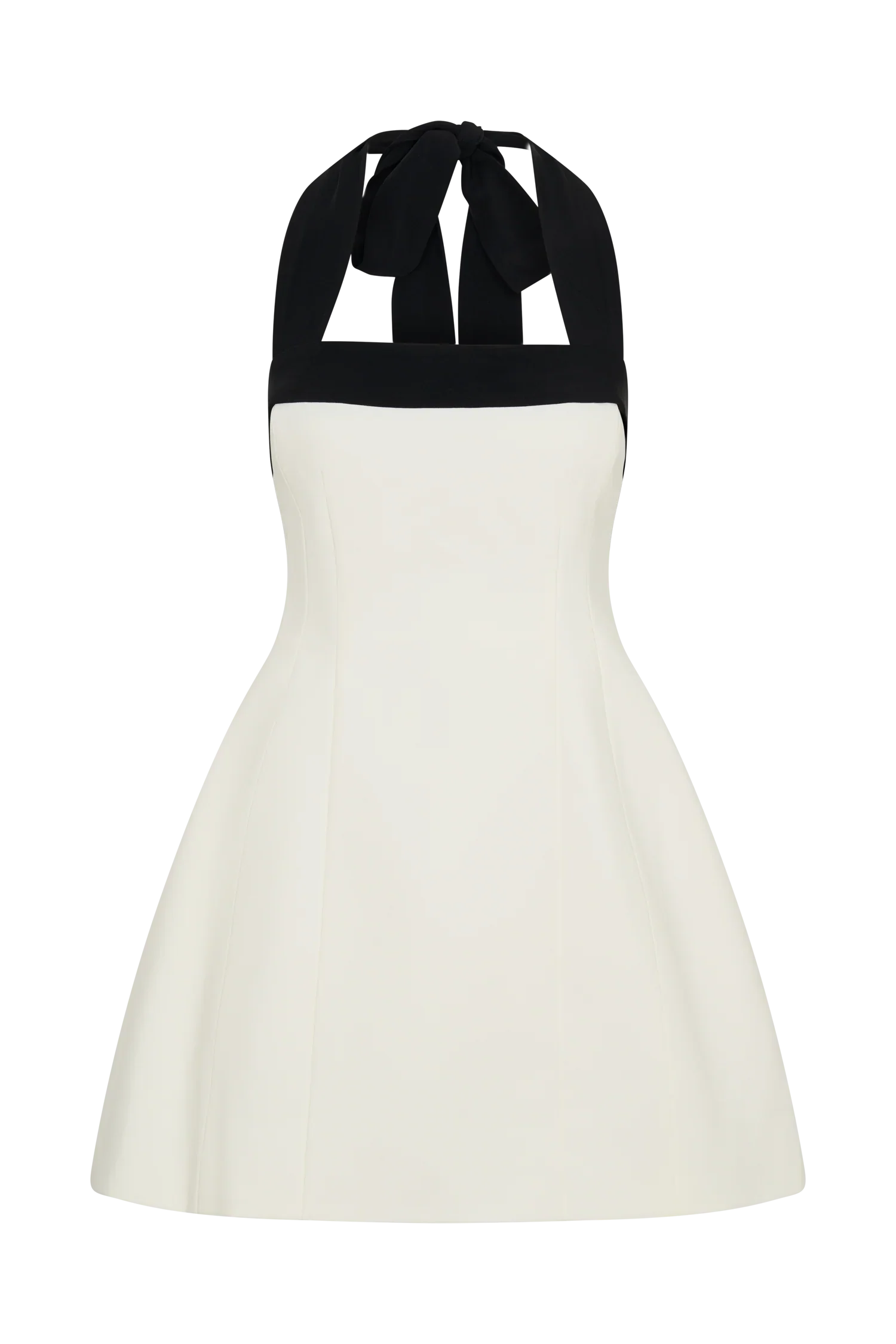 Cara Contrast Suiting Mini Dress - Black/White - luluinthesky