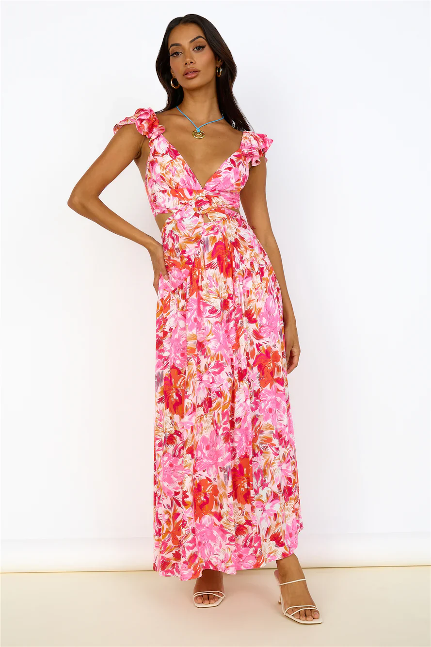 Life Of The Party Maxi Dress Pink - luluinthesky
