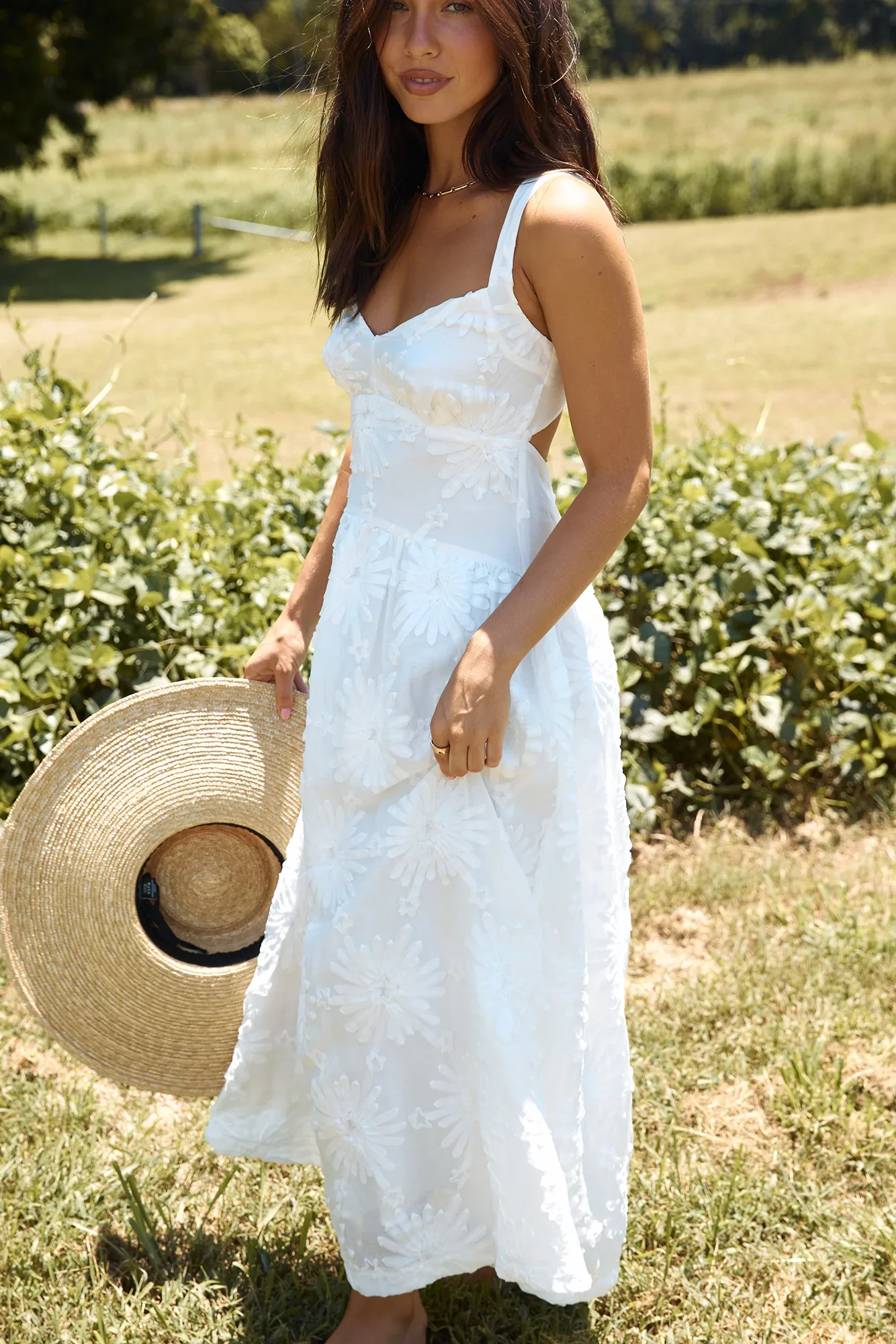 Porcelain Princess Maxi Dress White - luluinthesky