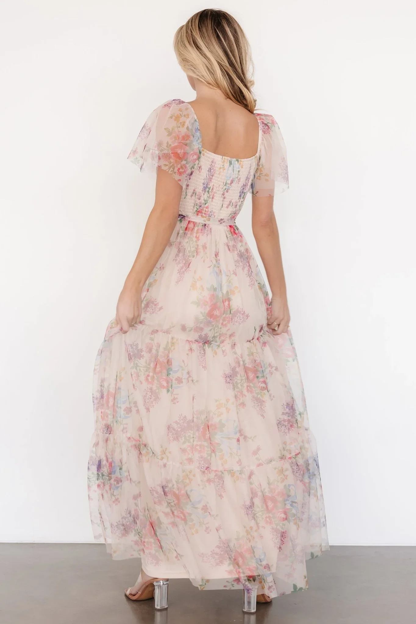 Nicola Tulle Maxi Dress | Romantic Floral - luluinthesky