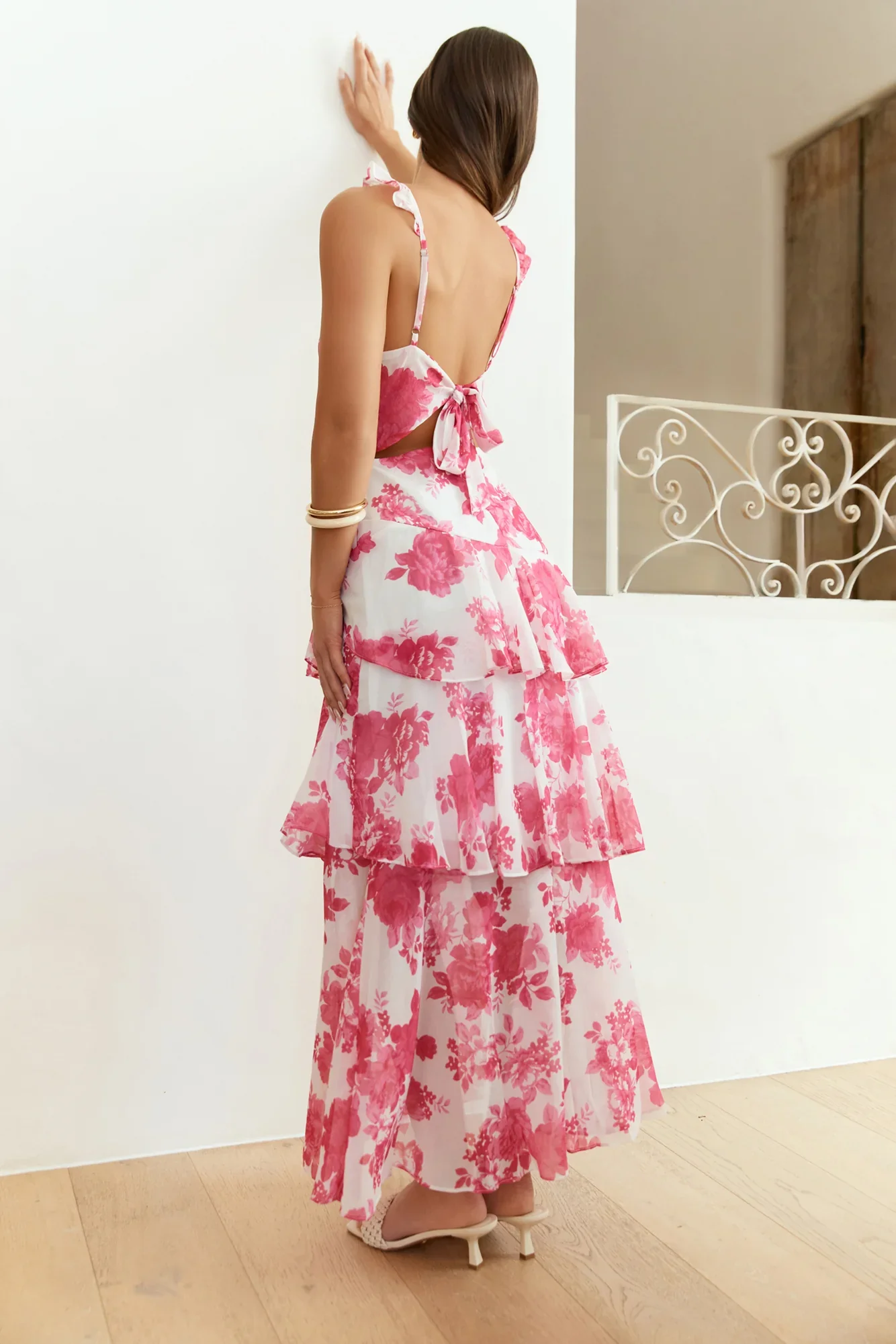Ocean Mist Midi Dress Pink - luluinthesky