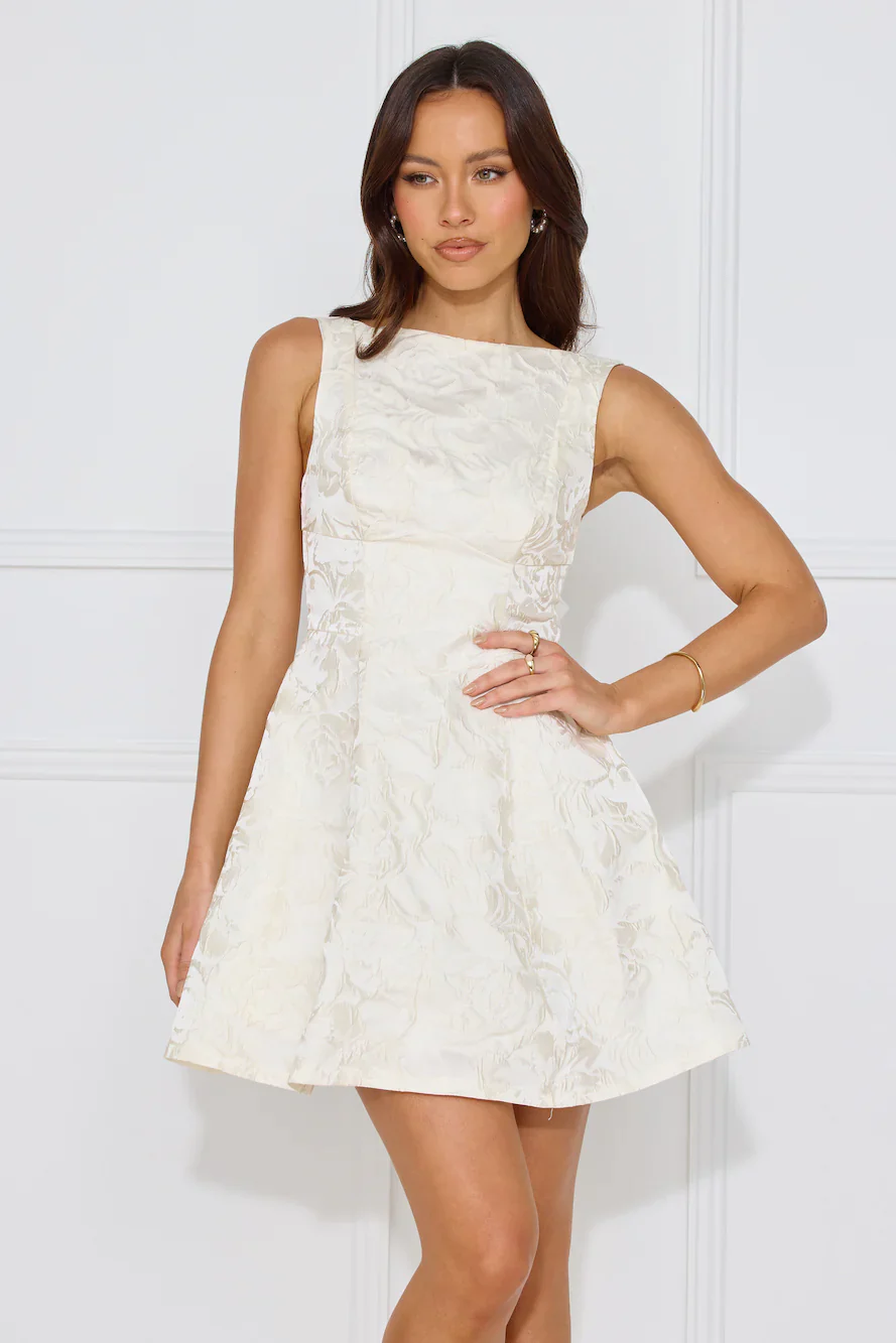 Chic Reverie Mini Dress White - luluinthesky