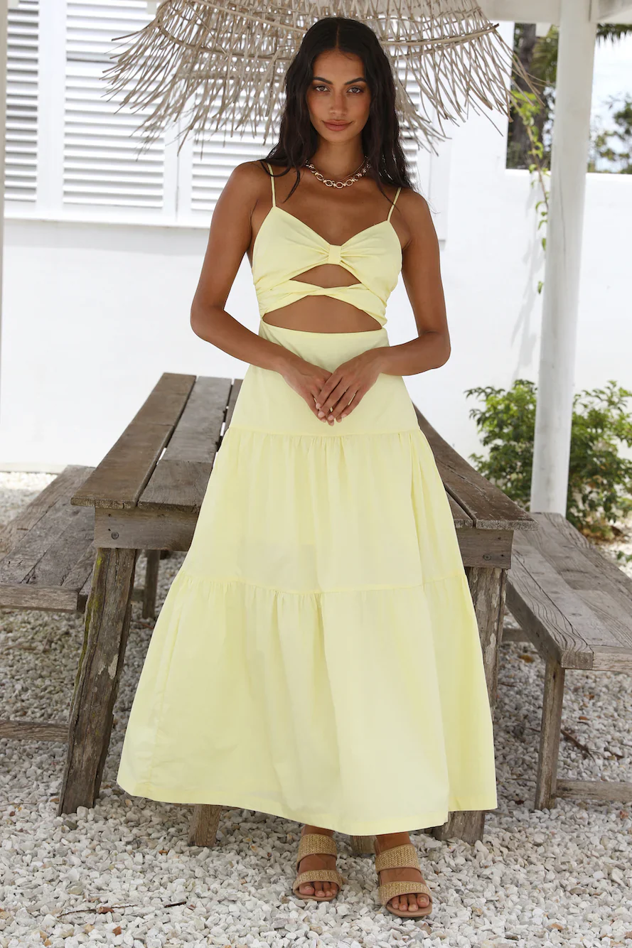 Make It Natural Maxi Dress Yellow - luluinthesky