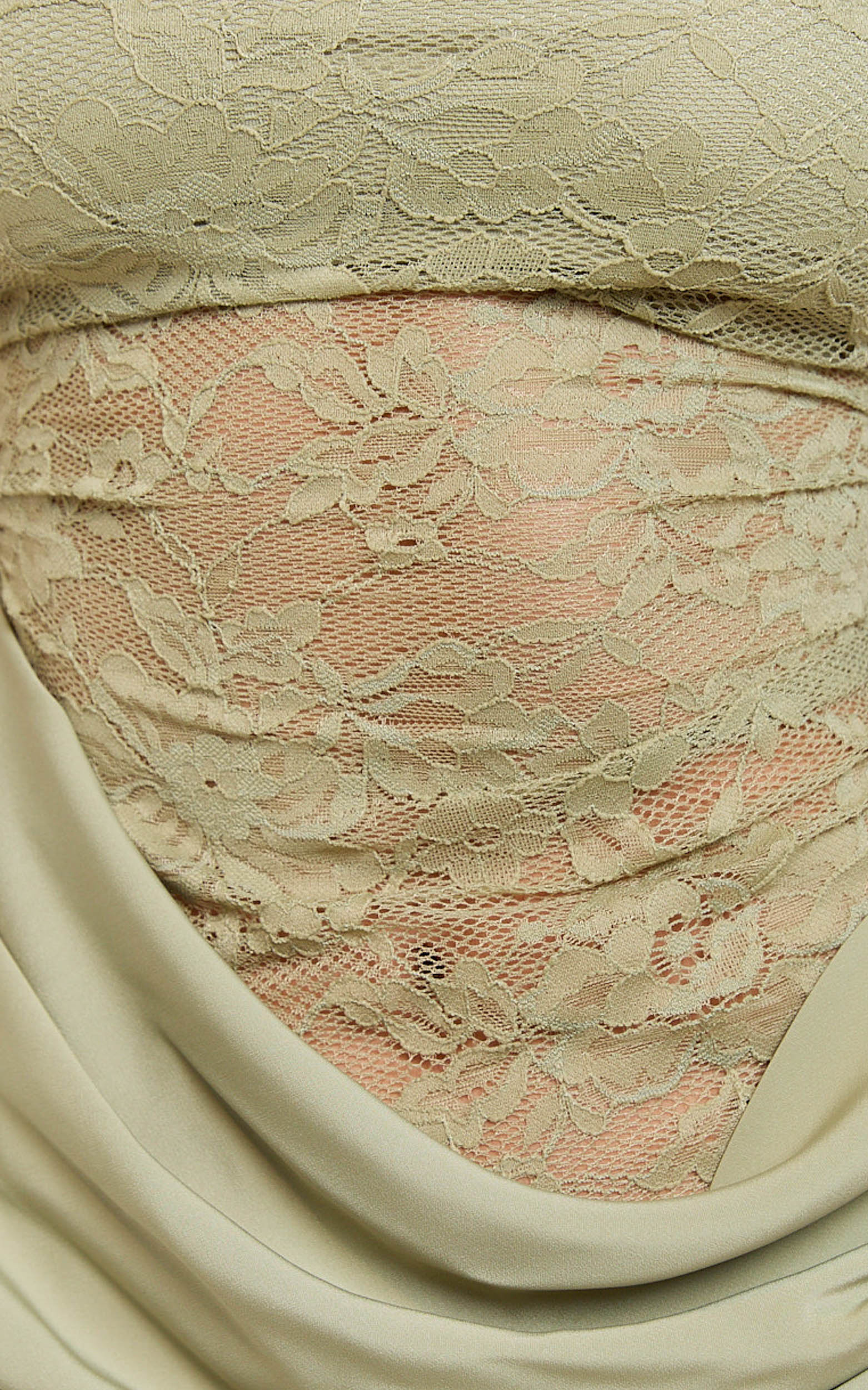 Rania Mini Dress Square Neck Cowl Waist Lace Dress in Sage - luluinthesky