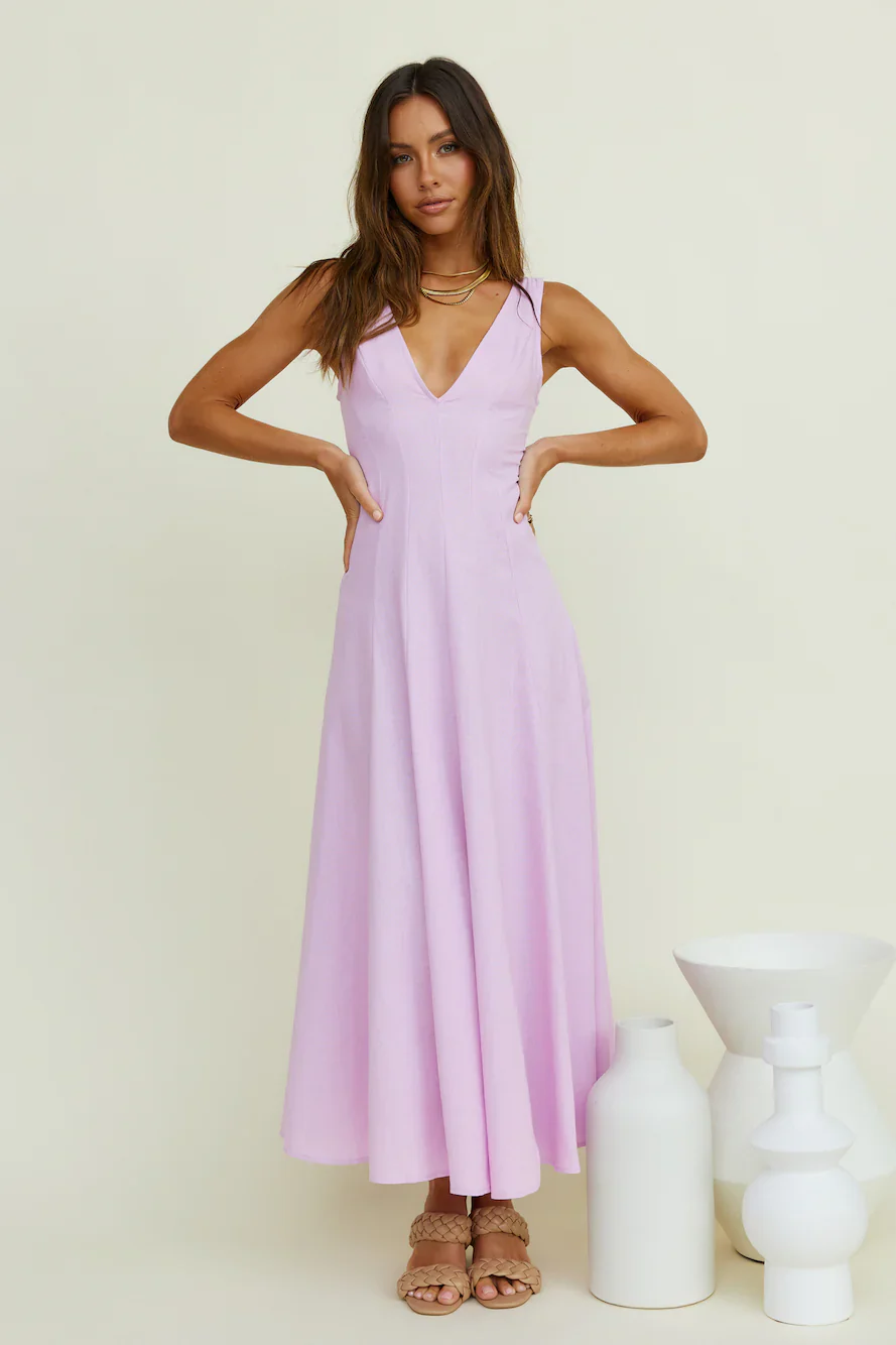 Open Meadows Maxi Dress Lilac - luluinthesky