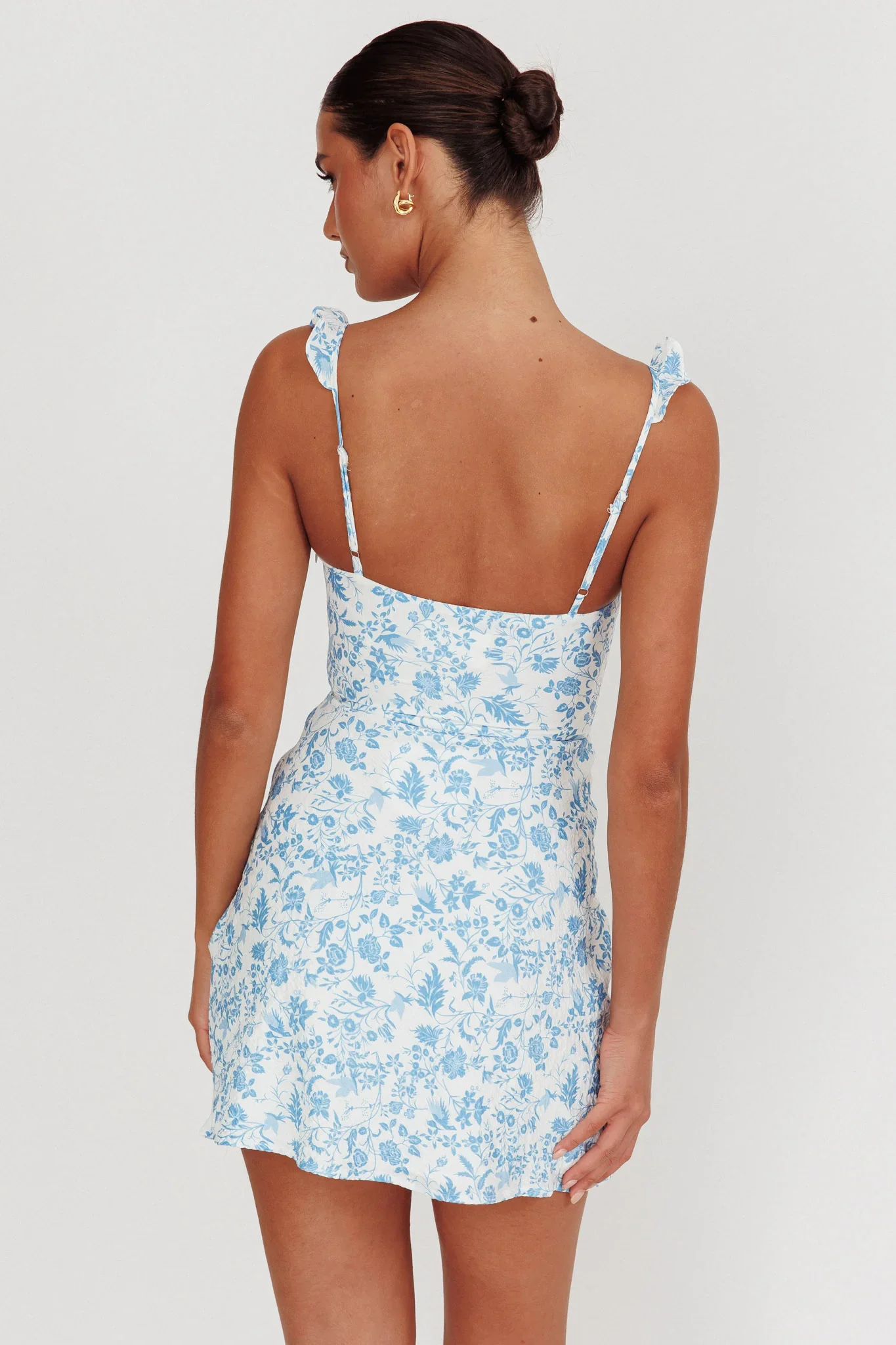 Sorbet A Line Mini Dress Blue - luluinthesky