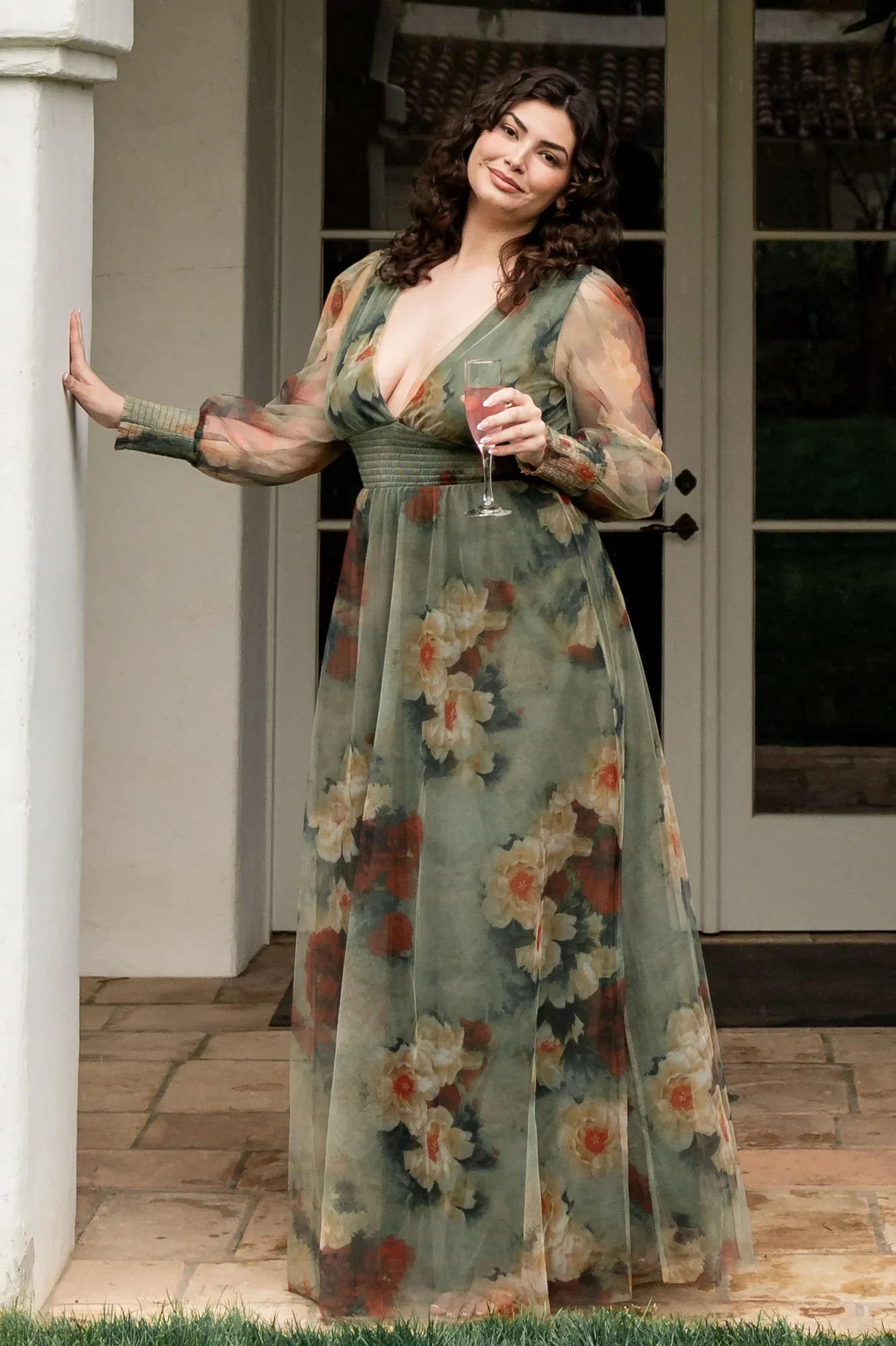 Layla Tulle Maxi Dress | Olive + Rust - luluinthesky