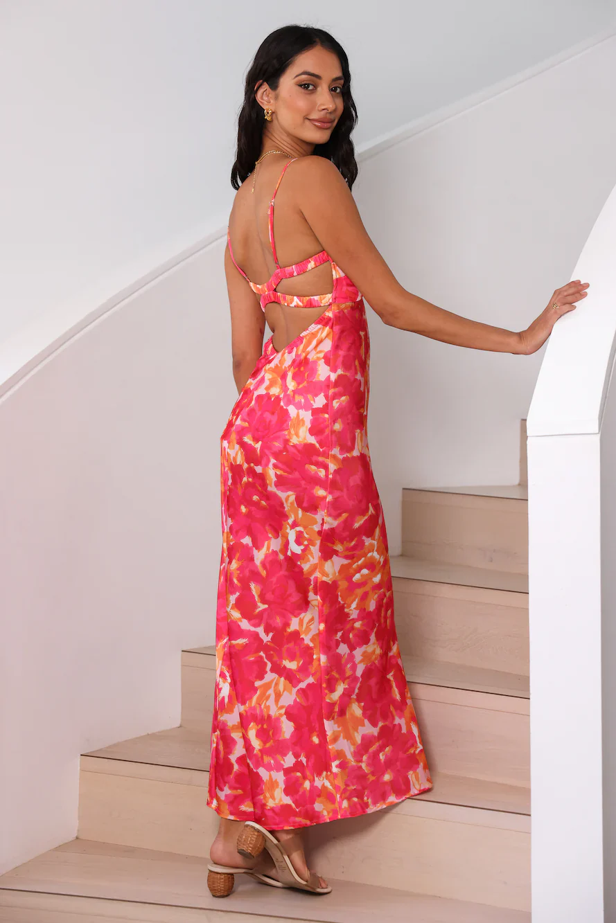 Starry Haze Midi Dress Pink - luluinthesky