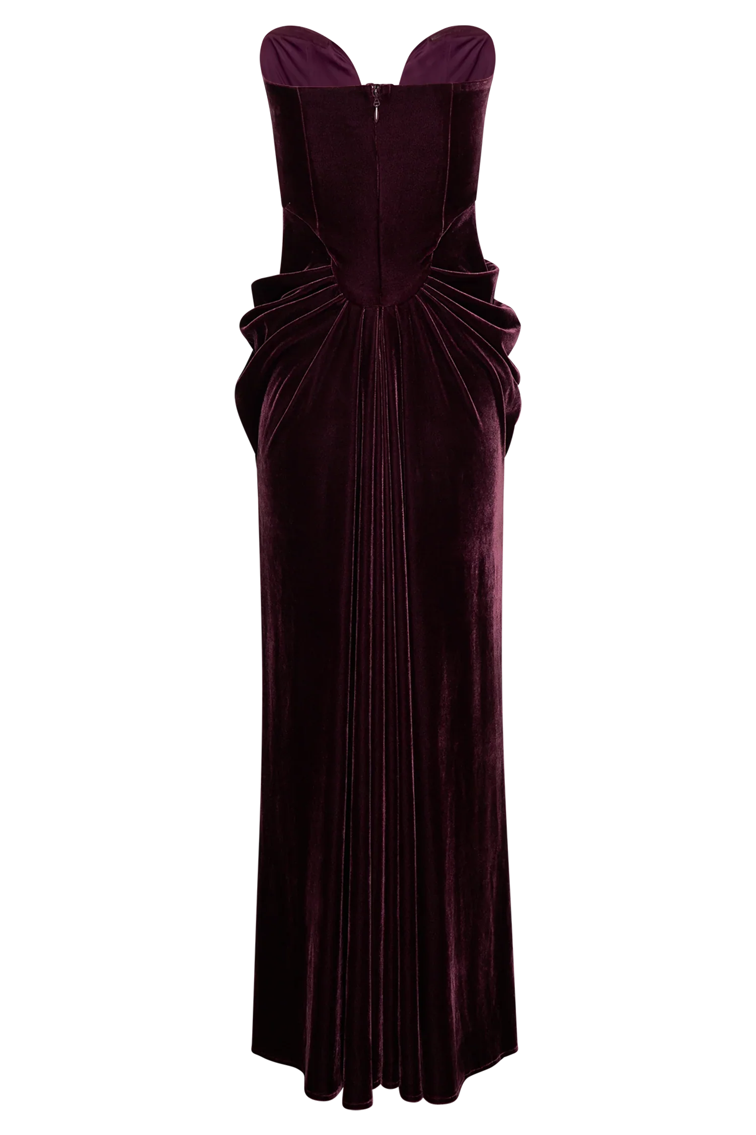 Paige Strapless Velvet Maxi Dress - Plum - luluinthesky