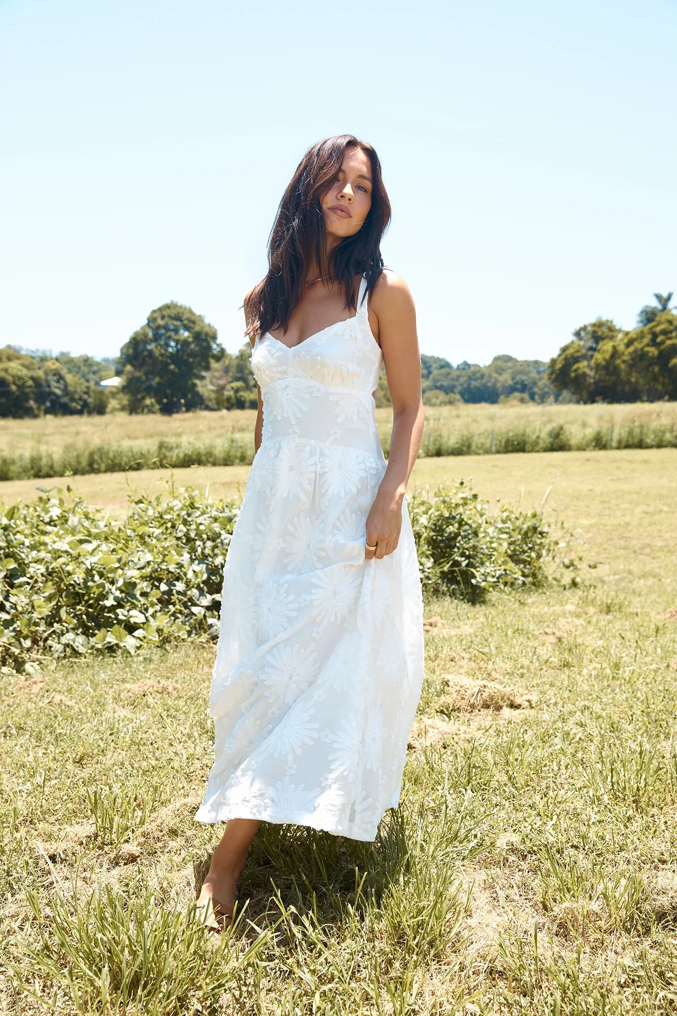 Porcelain Princess Maxi Dress White - luluinthesky