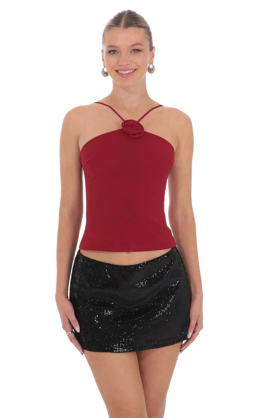 Florette Top in Red - luluinthesky