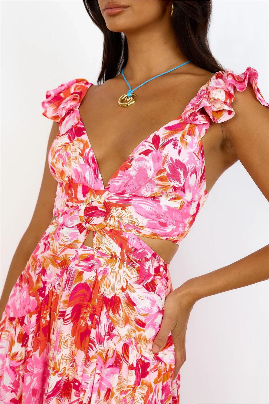 Life Of The Party Maxi Dress Pink - luluinthesky
