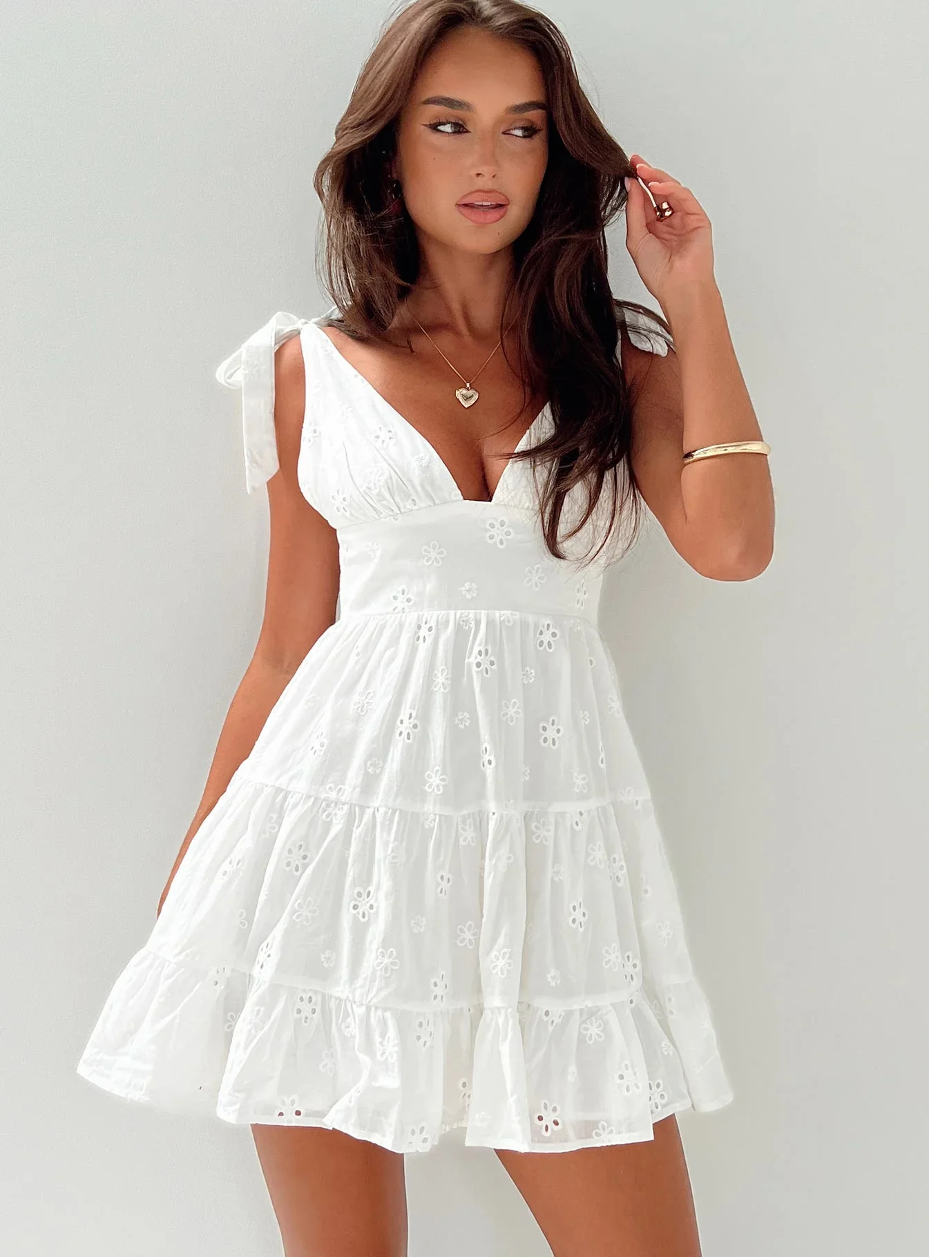 Galvis Mini Dress White - luluinthesky