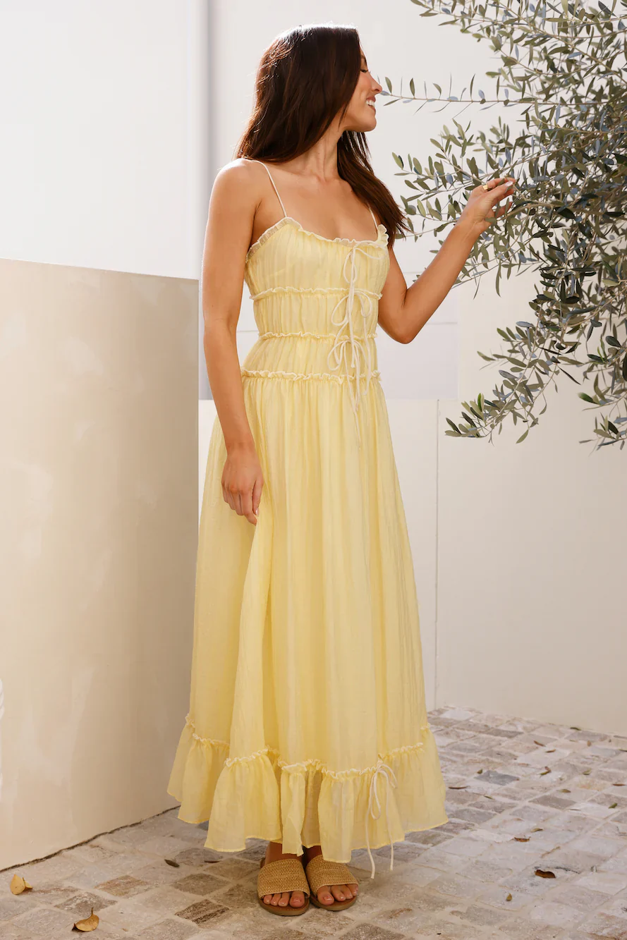 Understand It Maxi Dress Yellow - luluinthesky