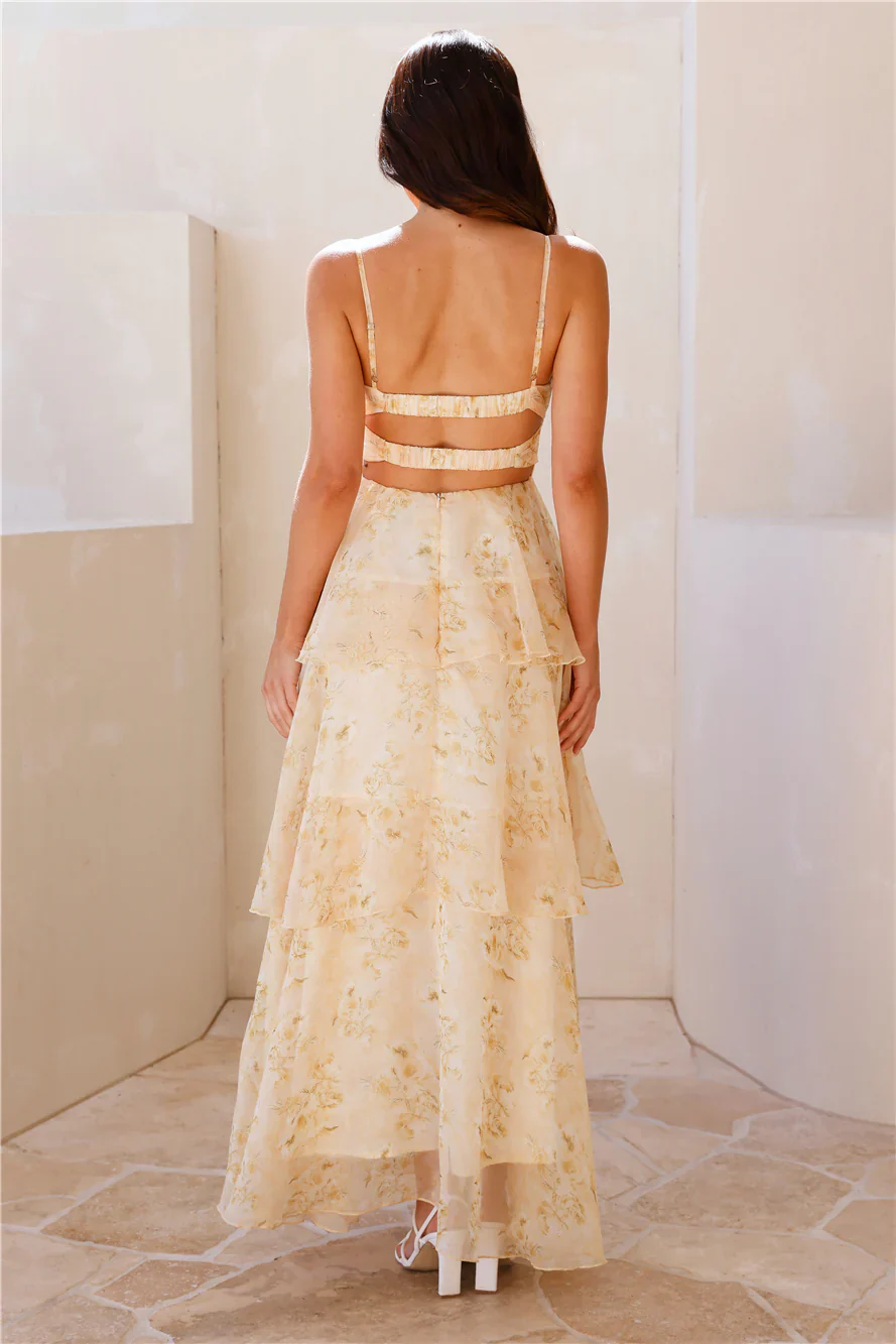 Sun Shining Through Maxi Dress Yellow - luluinthesky