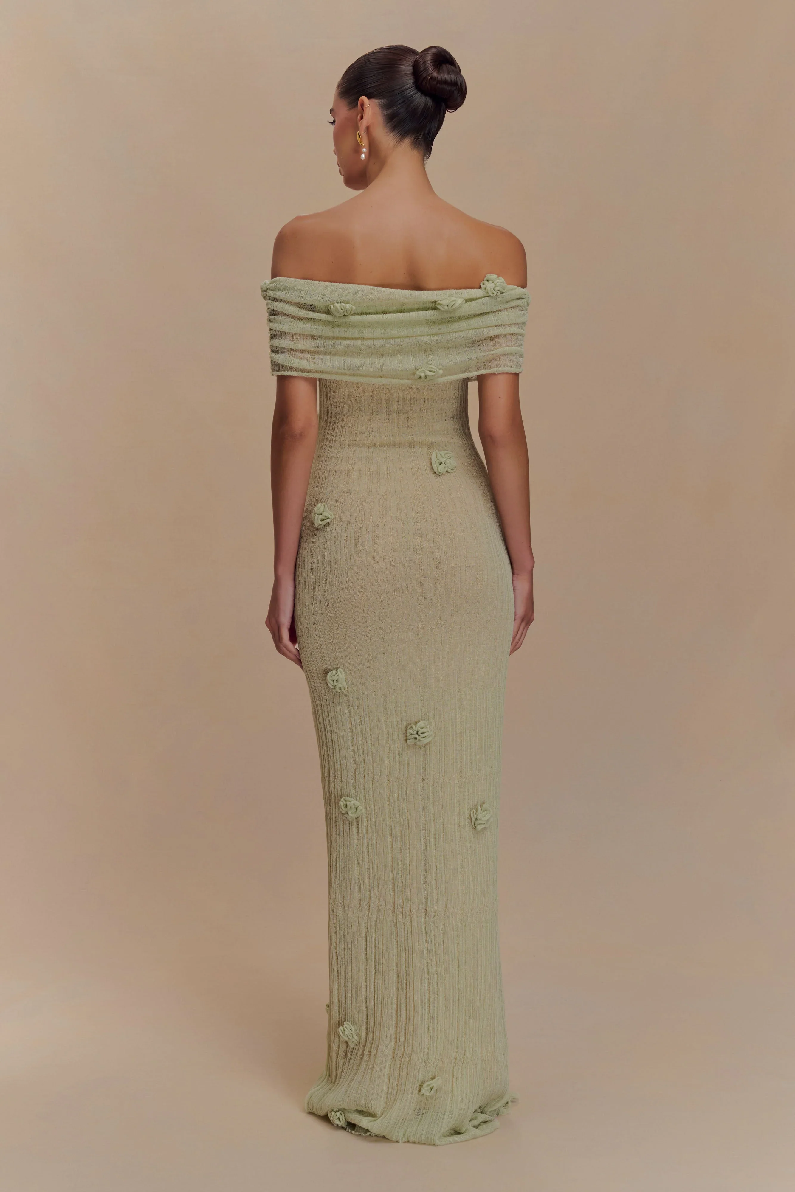 Brynn Orchid Knit Maxi Dress - Pastel Green - luluinthesky