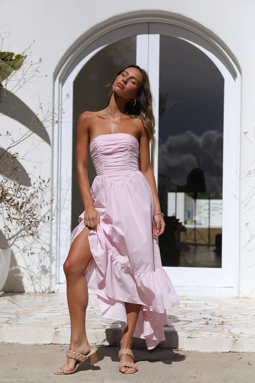 Love In The Summer Maxi Dress Pink - luluinthesky