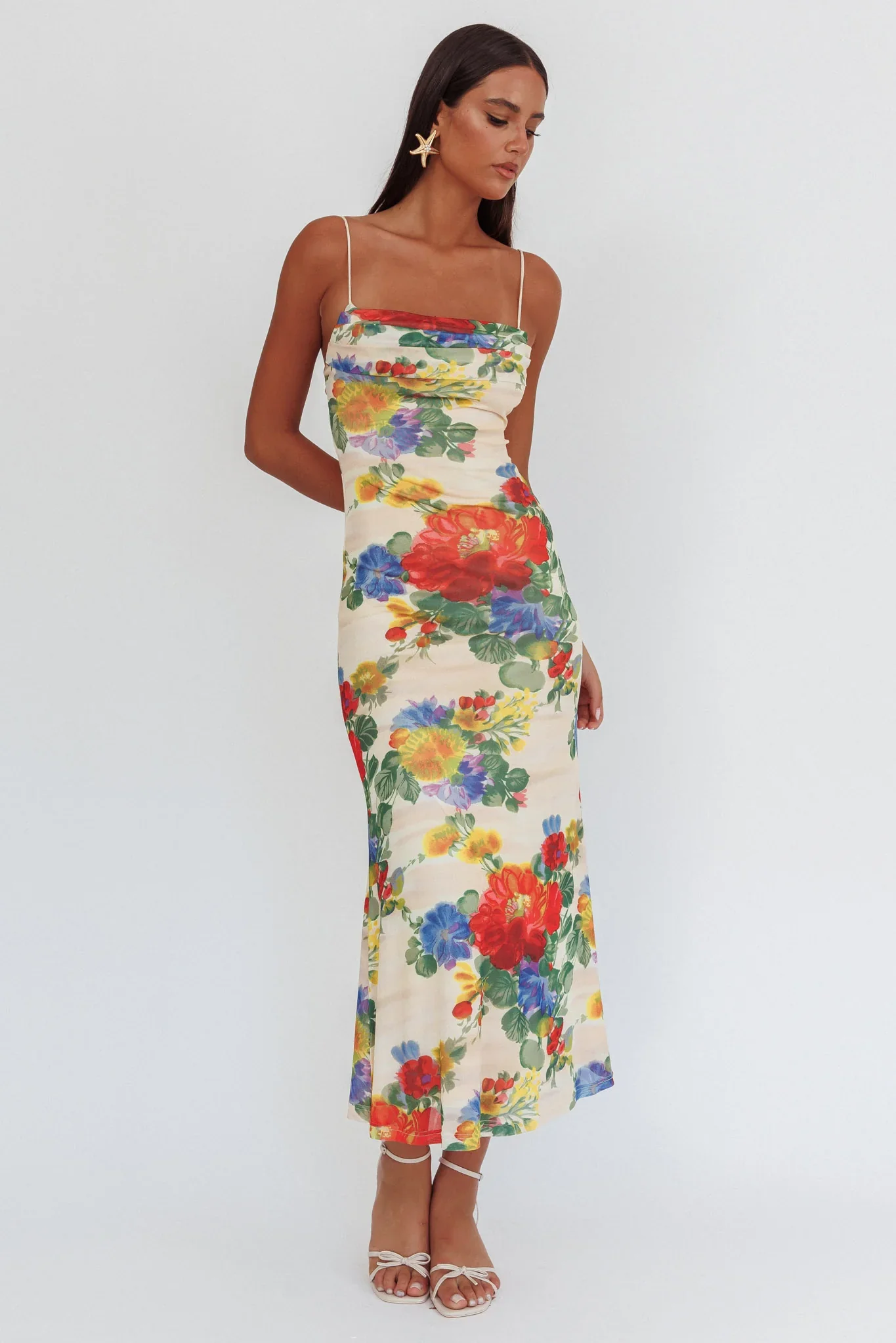 Days Ahead Mesh Overlay Maxi Dress Floral Pink - luluinthesky