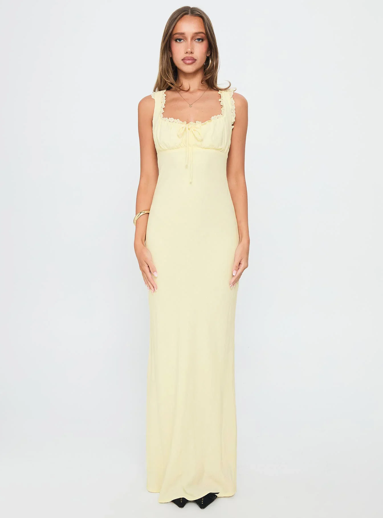 Lillette maxi dress lemon - luluinthesky