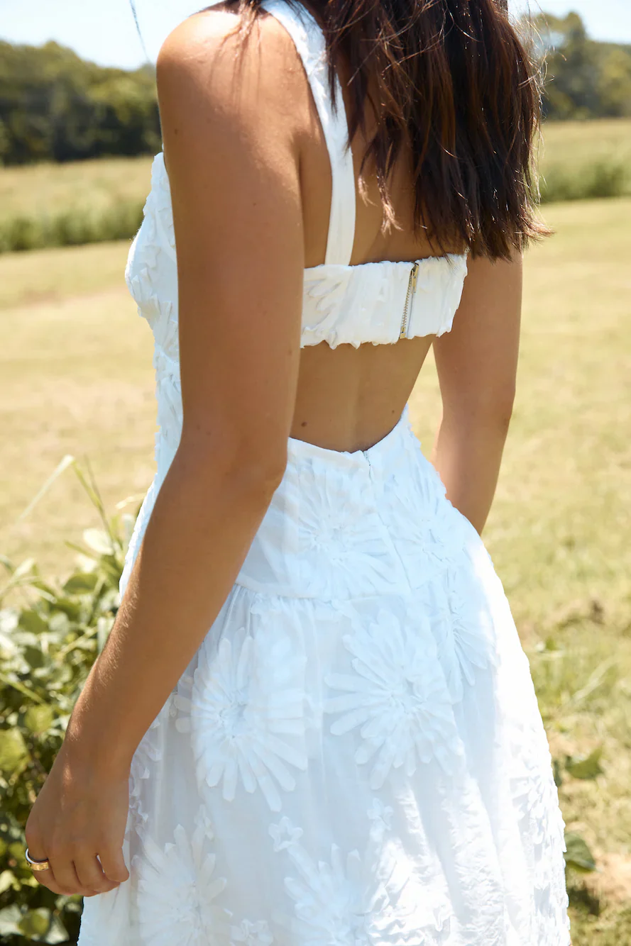 Porcelain Princess Maxi Dress White - luluinthesky