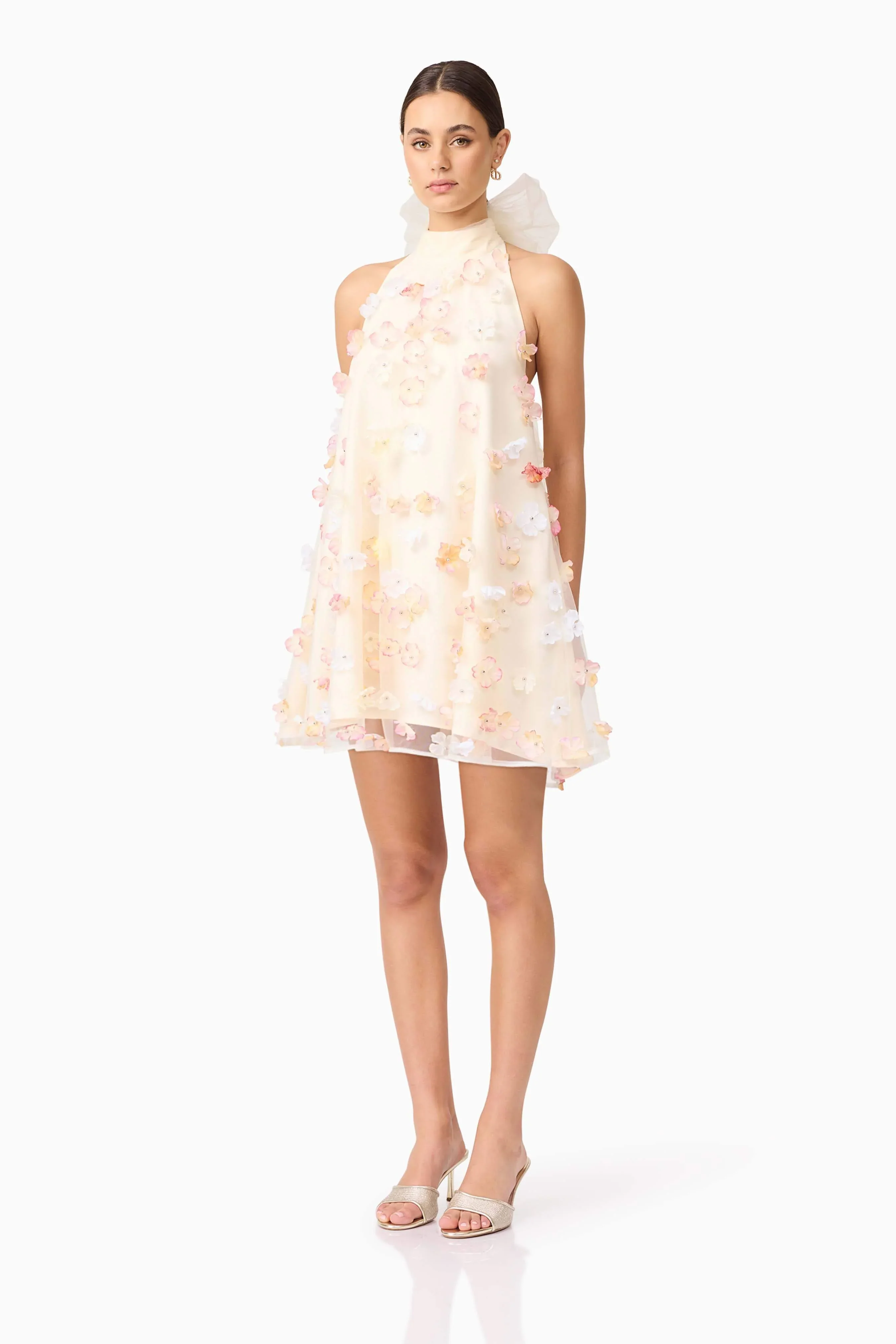 Livia Trapeze Mini Dress in Yellow - luluinthesky