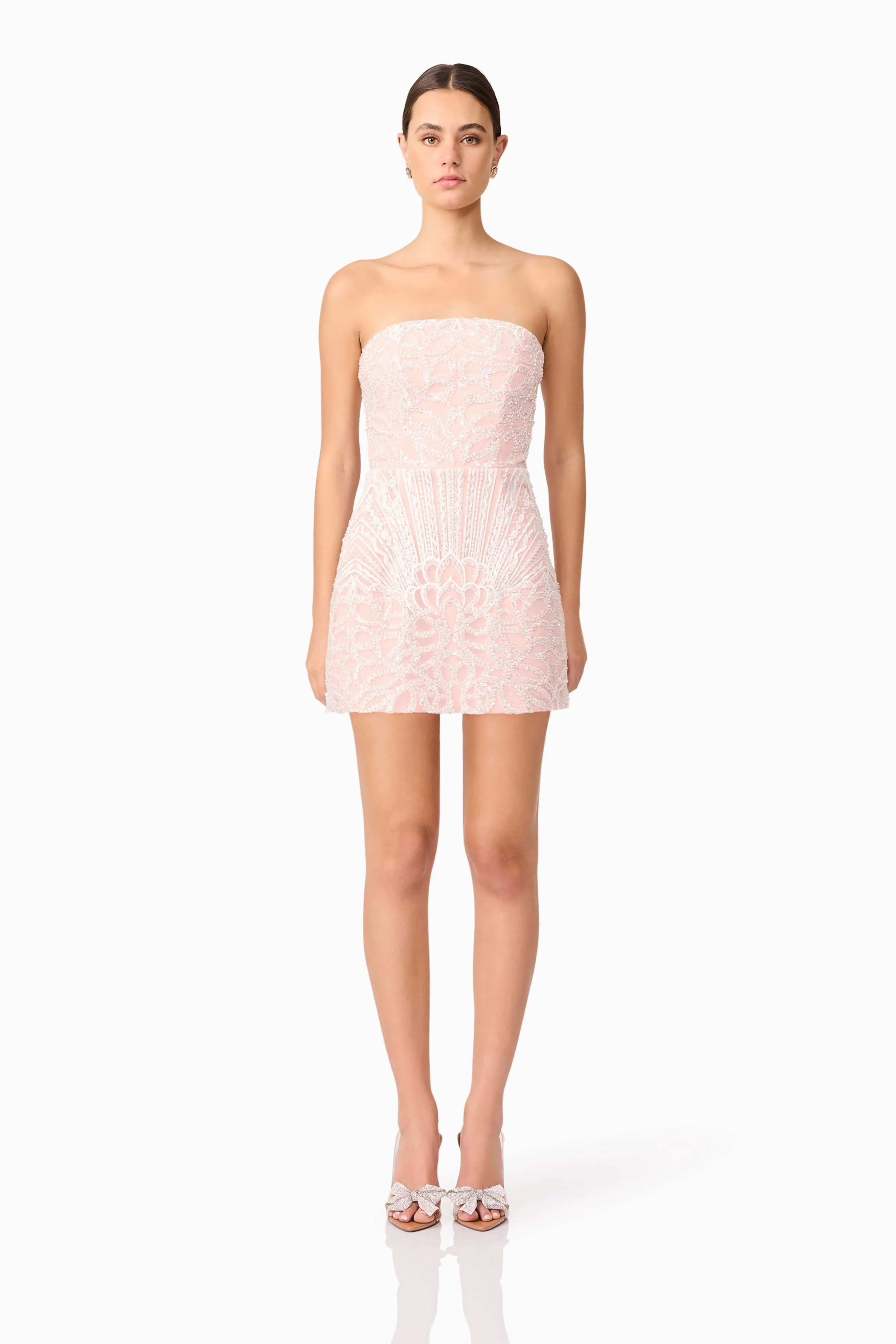 Kiki Strapless Mini Dress in Pink - luluinthesky