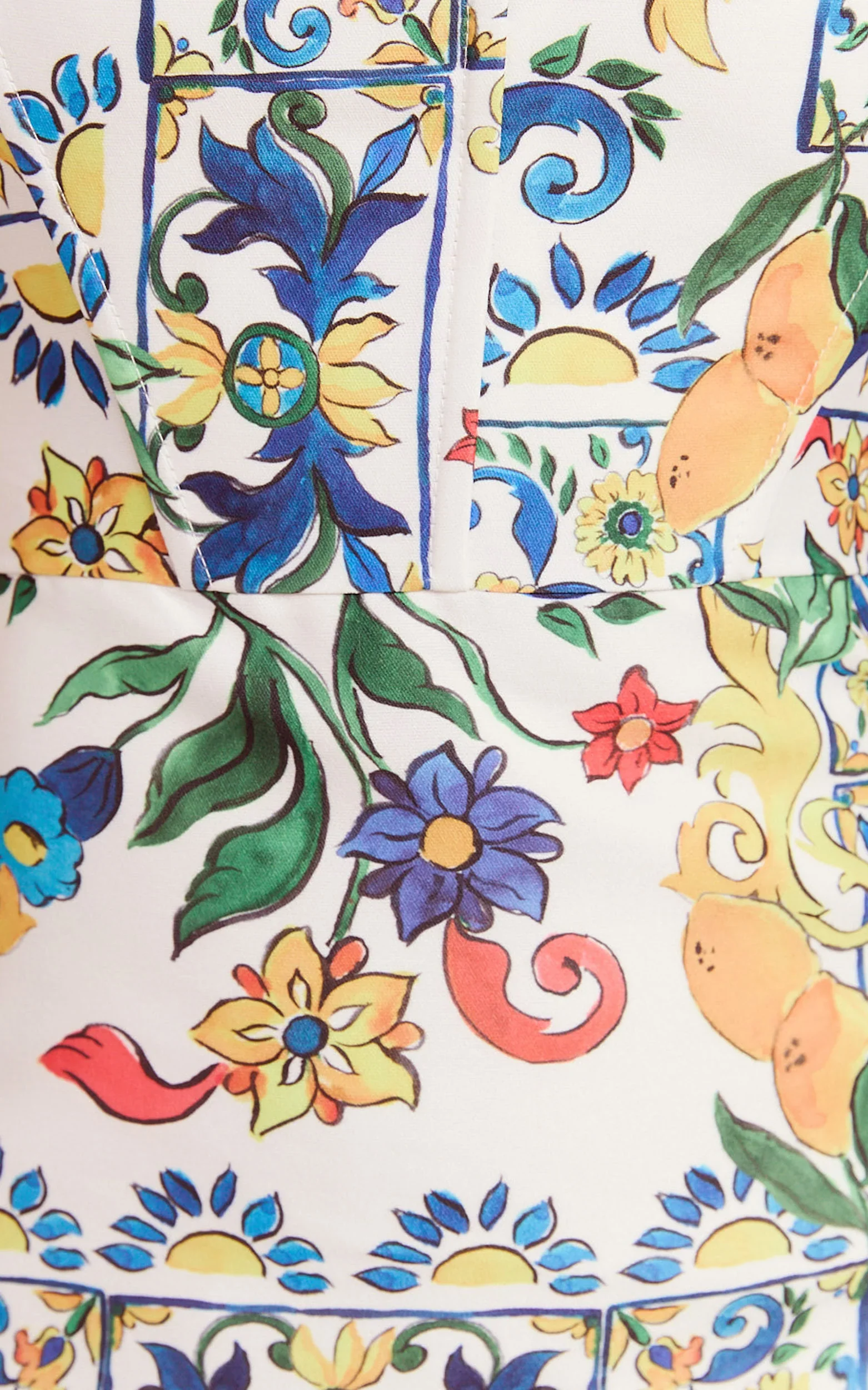 Square Neckline Dress in Positano Print - luluinthesky