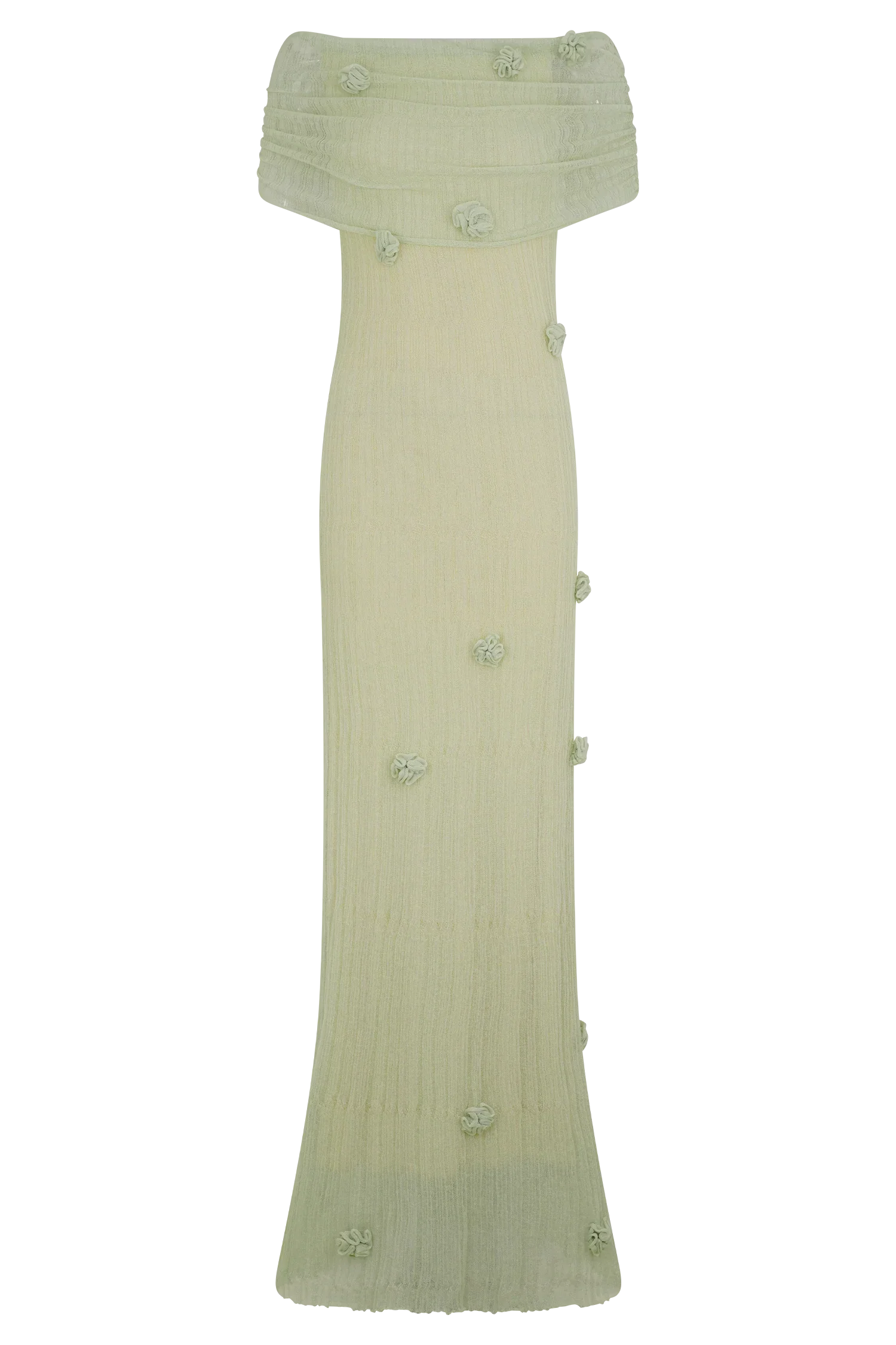 Brynn Orchid Knit Maxi Dress - Pastel Green - luluinthesky