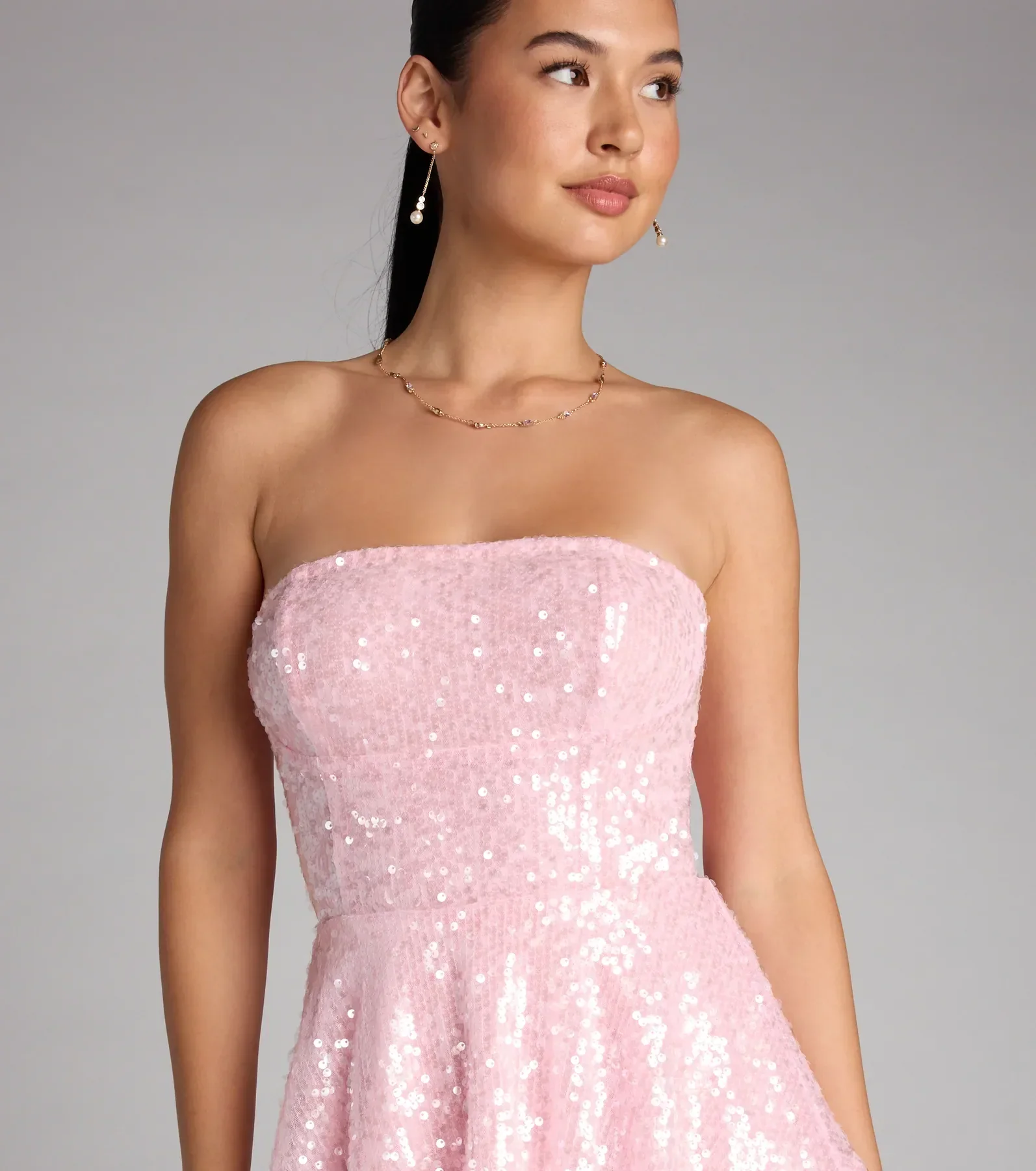 Twirl Queen Vibes Sequin Skater Dress - luluinthesky