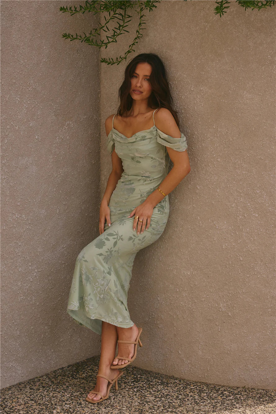 Tropical Tide Maxi Dress Green - luluinthesky