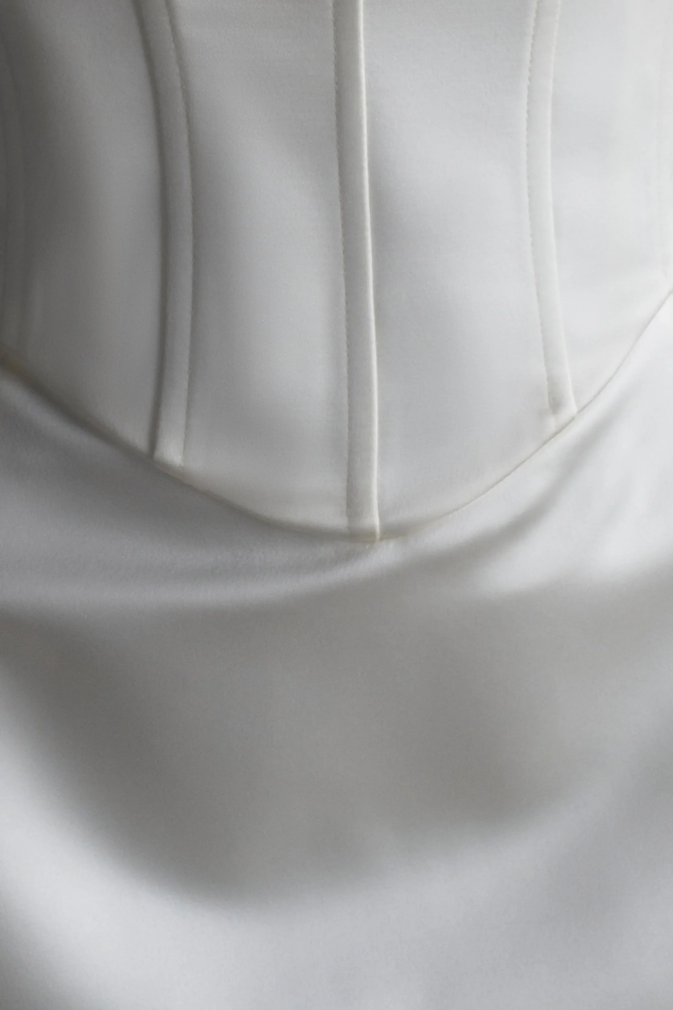 Isabel Satin Corset Mini Dress - White - luluinthesky