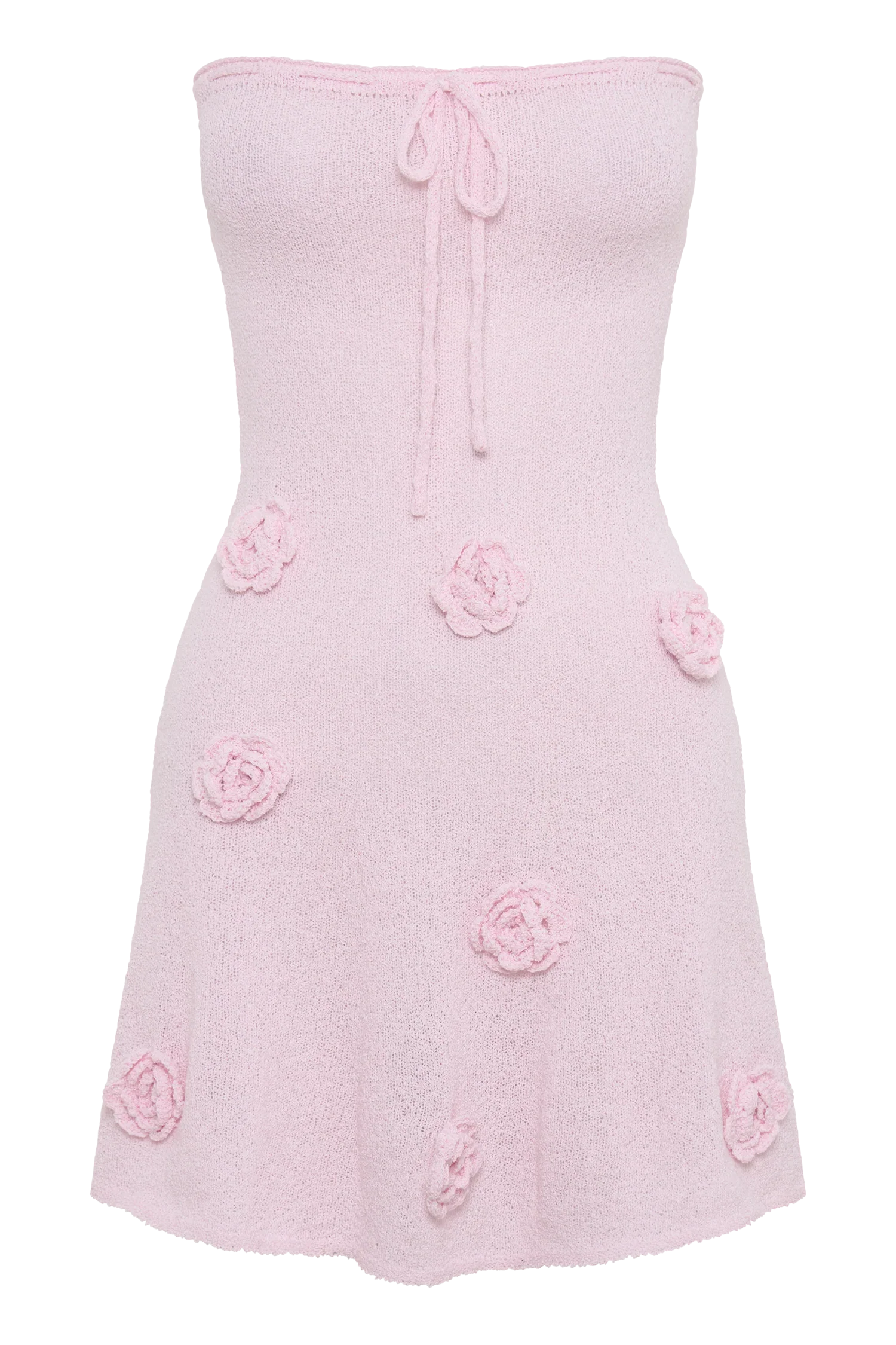 Connelly Strapless Knit Mini Dress - Fairy Floss Pink - luluinthesky