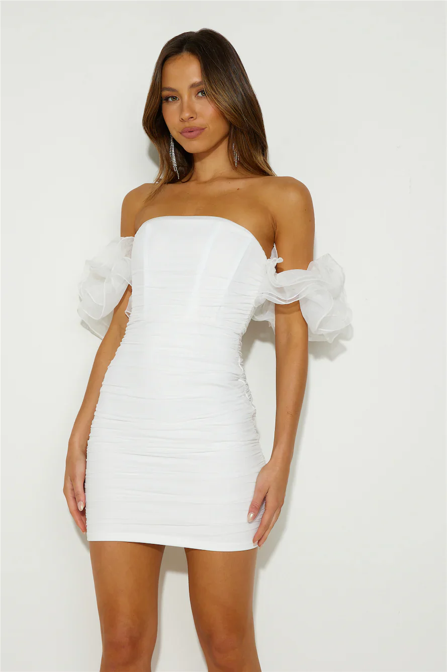 Dream Walker Mini Dress White - luluinthesky